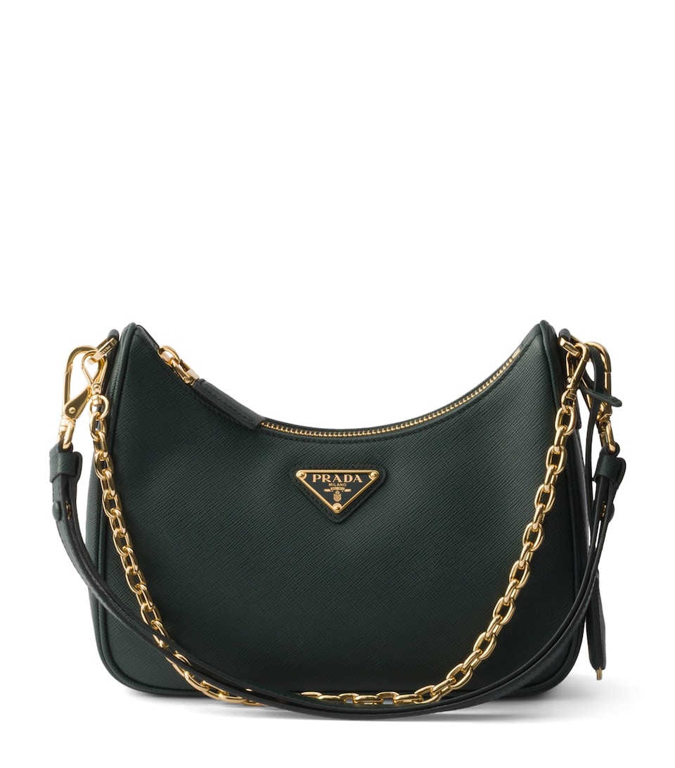Prada Saffiano Leather Re-Edition Shoulder Bag Green