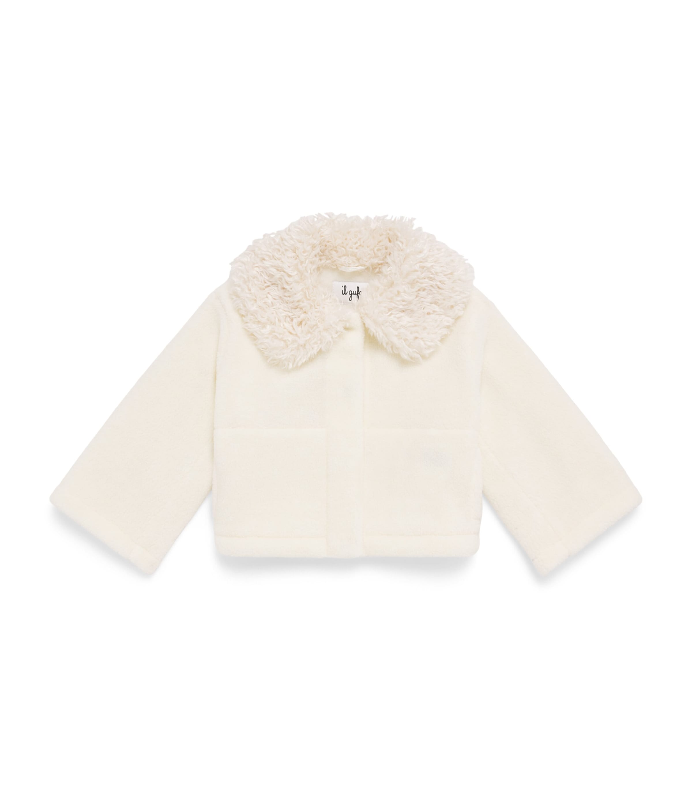 Il Gufo Teddy Fleece Collared Jacket (2-14 Years) Milk