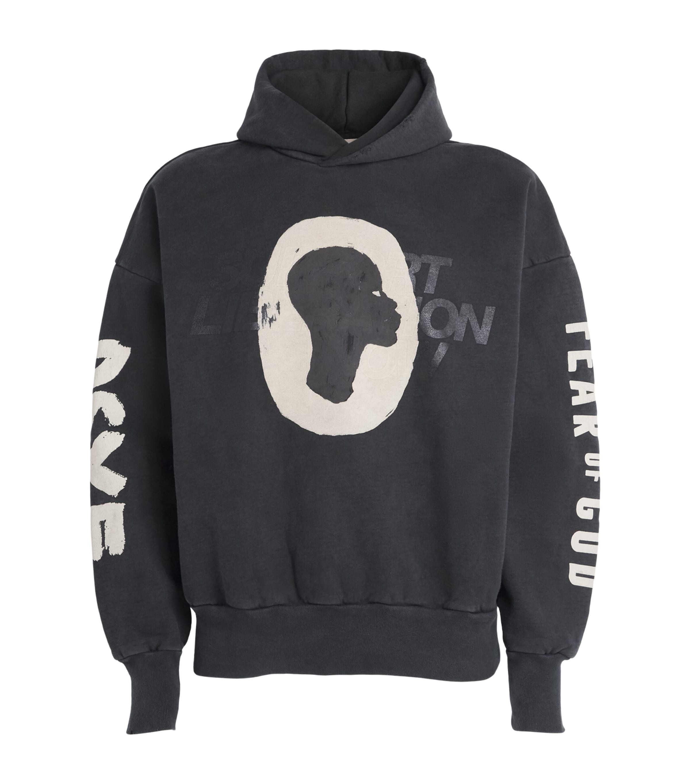 Fear Of God Mens x DSYF Support Liberation Now Hoodie Black/