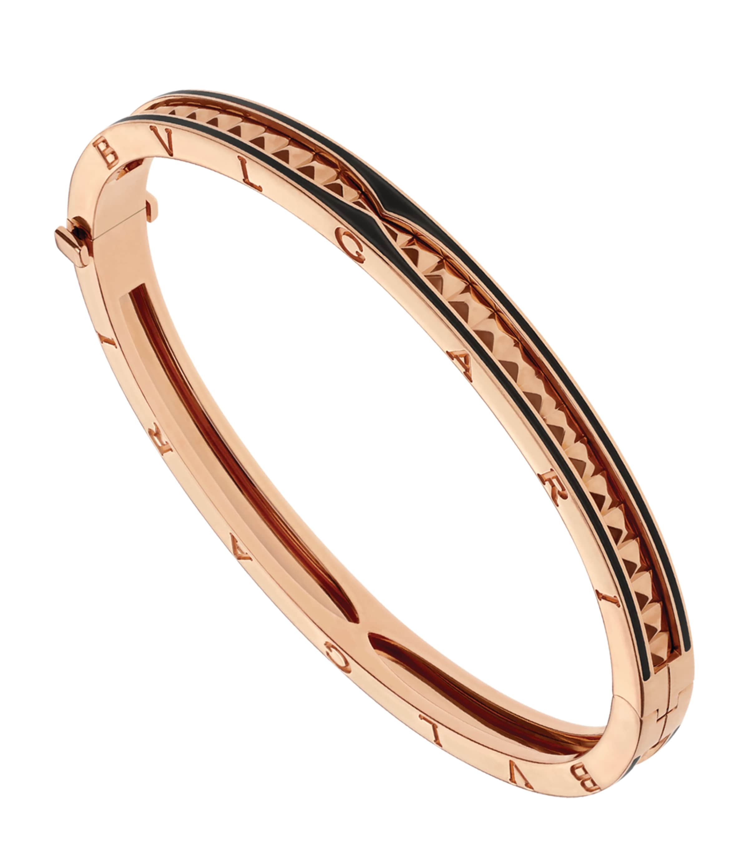 Rose Gold And Ceramic B.zero1 Bangle