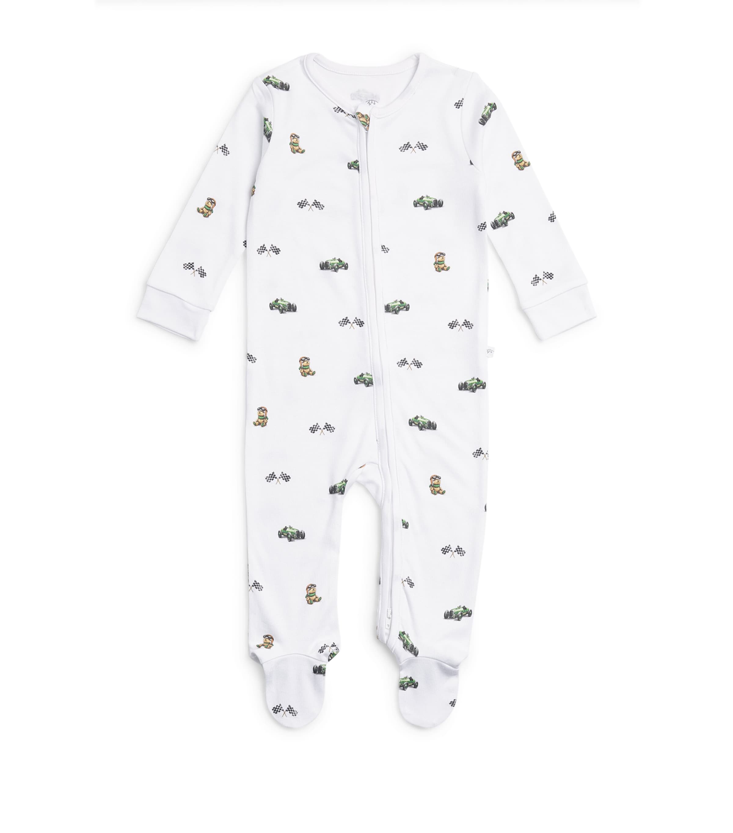 Rosa & Blue Bamboo-Organic Cotton Harrods Bear All-In-One (0-3 Months) Harrods Excl