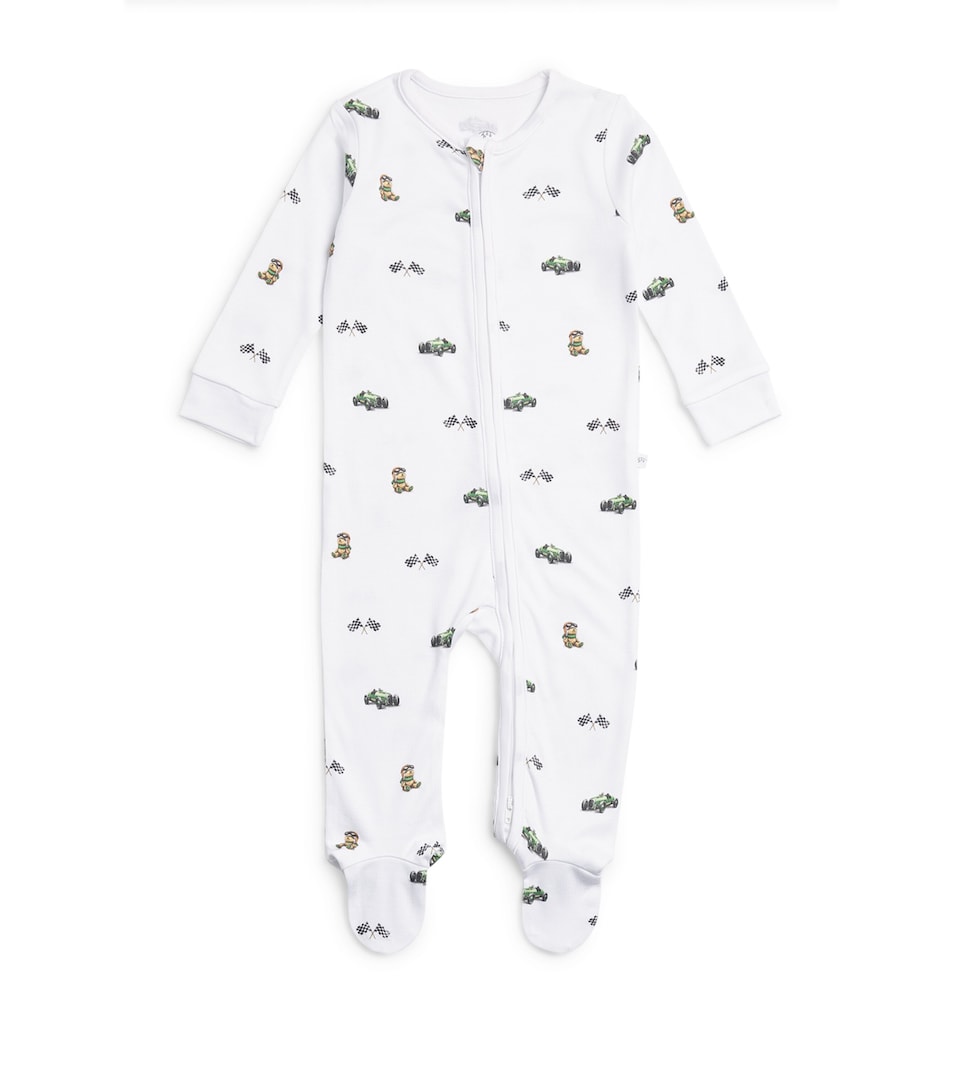 Rosa & Blue Bamboo-Organic Cotton Harrods Bear All-In-One (0-3 Months) Harrods Excl