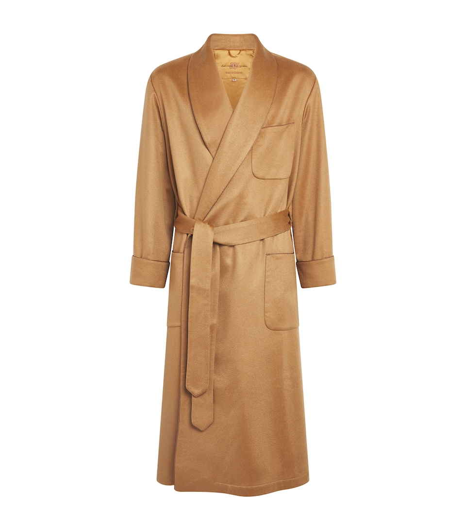 Daniel Hanson Mens Cashmere Robe Camel