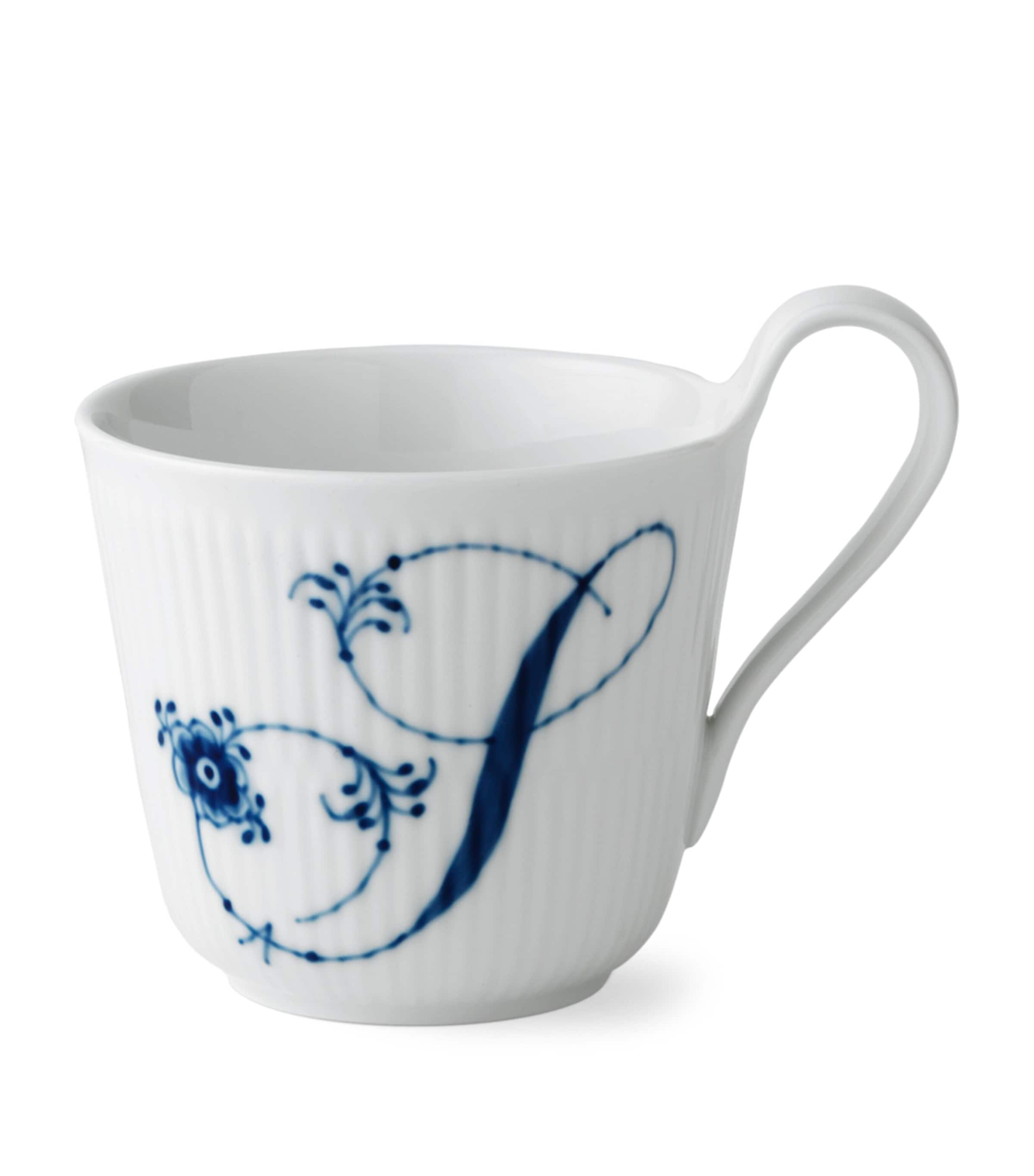 Porcelain Fluted Alphabet Mug