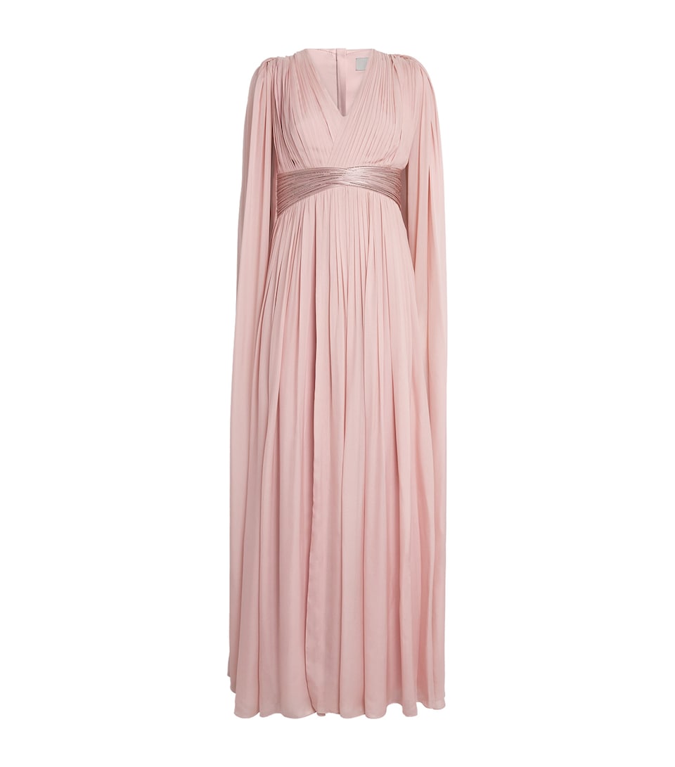 Silk Chiffon Cape Roz Gown