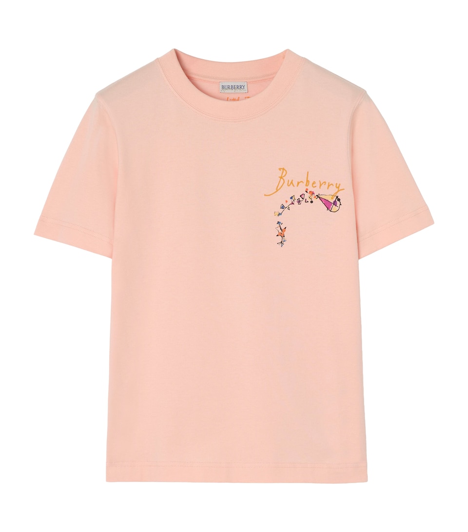 Burberry Womens Cotton Brave Little Tree T-Shirt Compact Pink