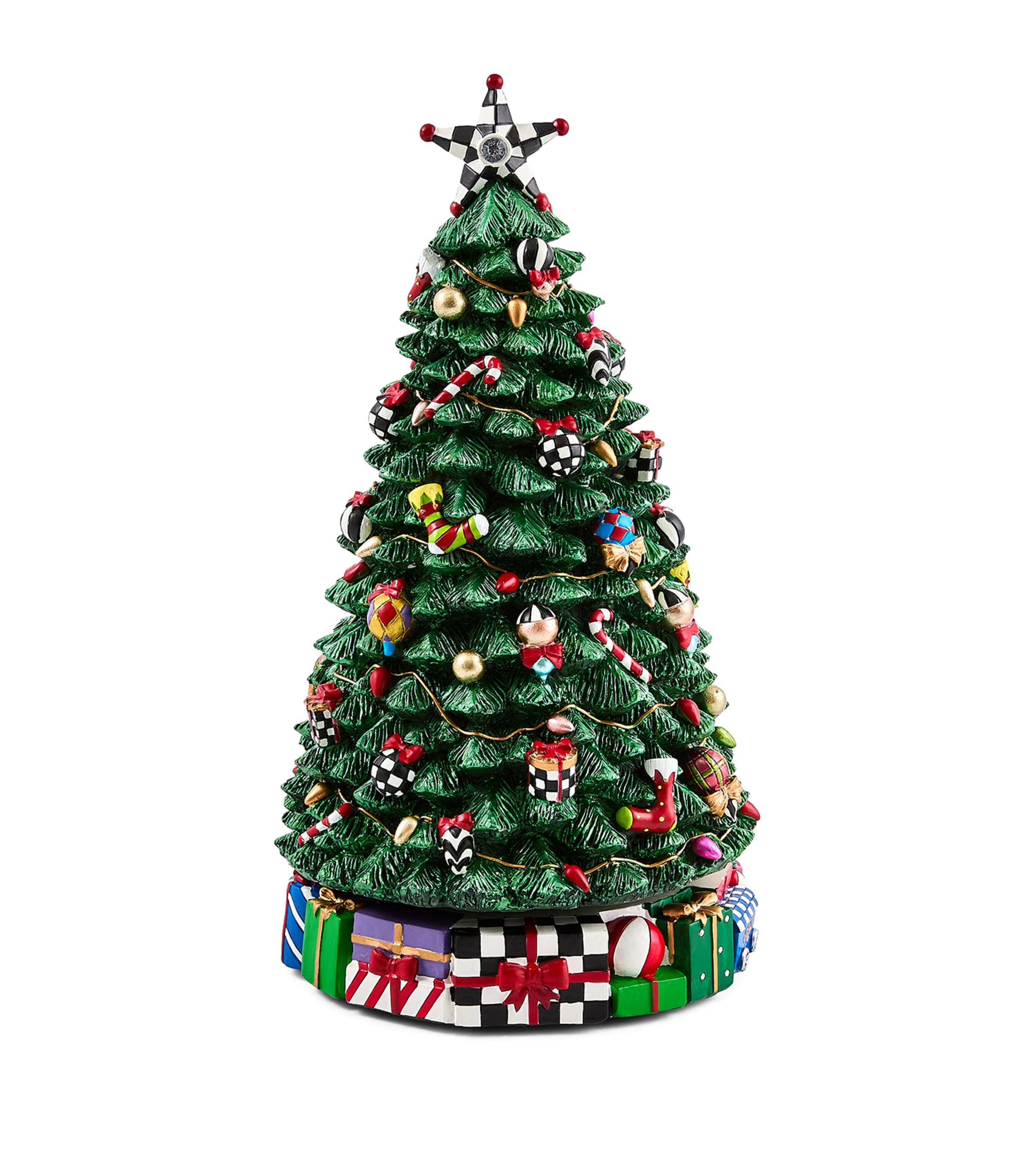 MacKenzie-Childs Carol Musical Tree Ornament Green