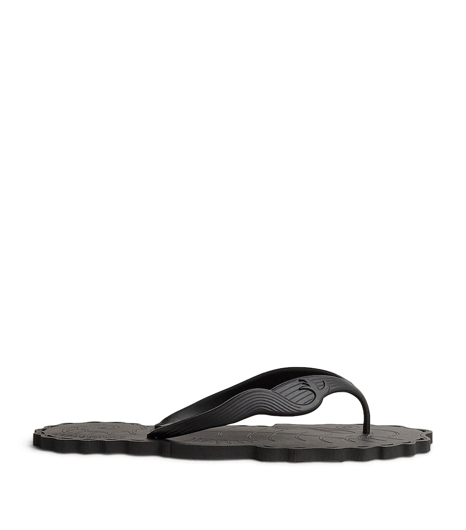 Zimmermann Seafoam Flip Flops Black