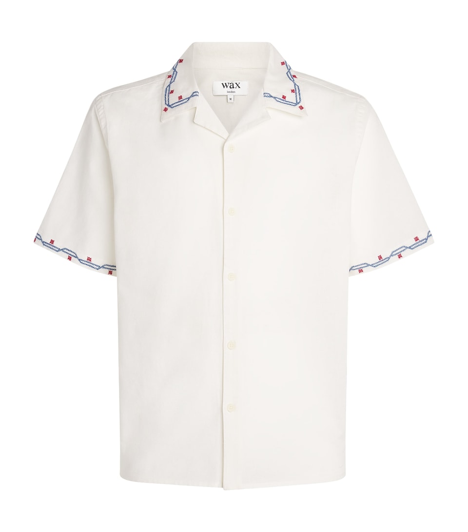 Cotton-Linen Embroidered Didcot Shirt