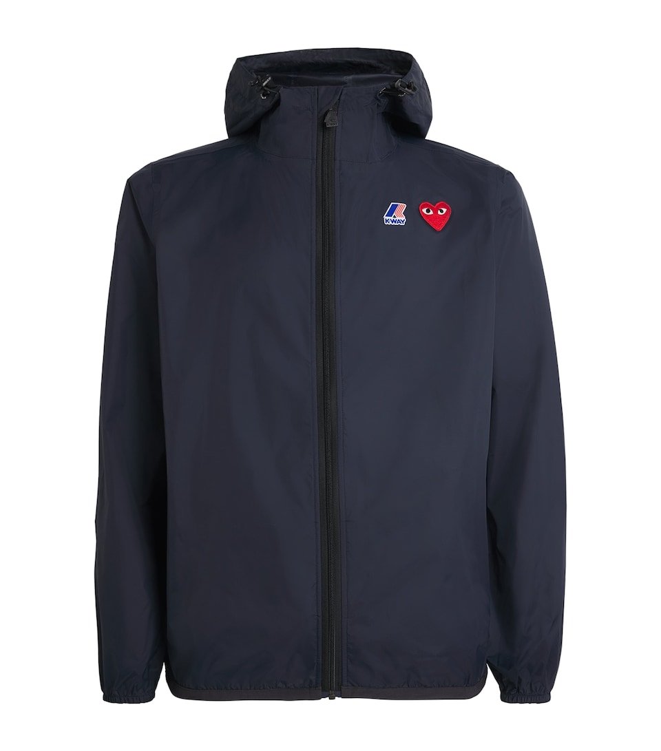 Comme Des Garçons Play Mens x K-Way Water-Resistant Jacket Navy