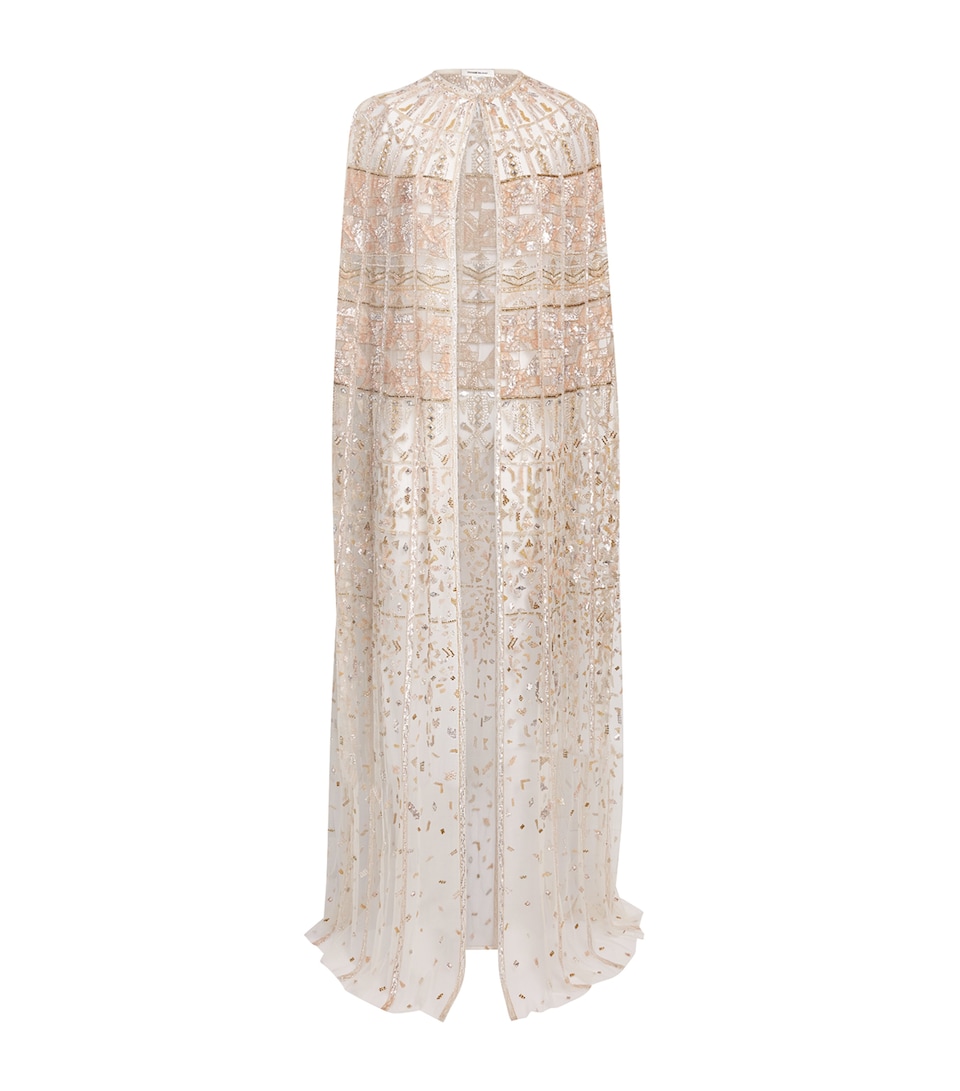 Zuhair Murad Womens Embellished Cape Angr/mlt Tmpl