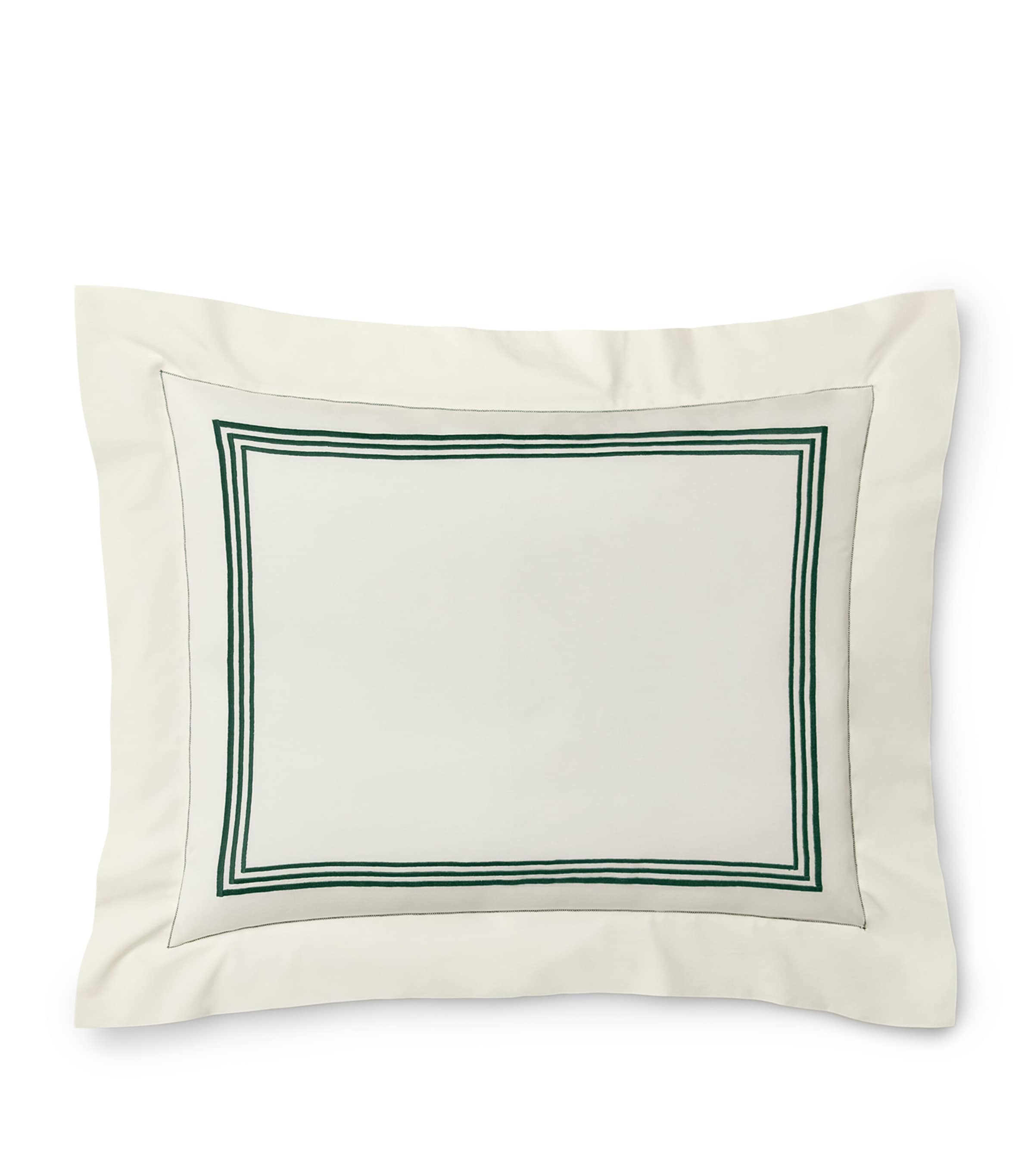Pratesi Tre Righe Pillowcase (50cm x 75cm) Ivory/emerald