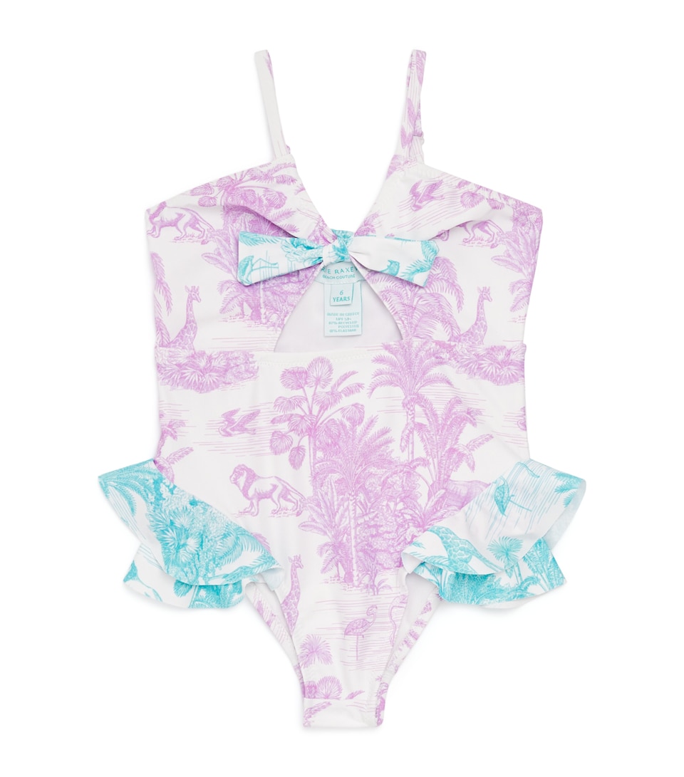 Jungle Print Spaghetti Swimsuit (2-12 Years)