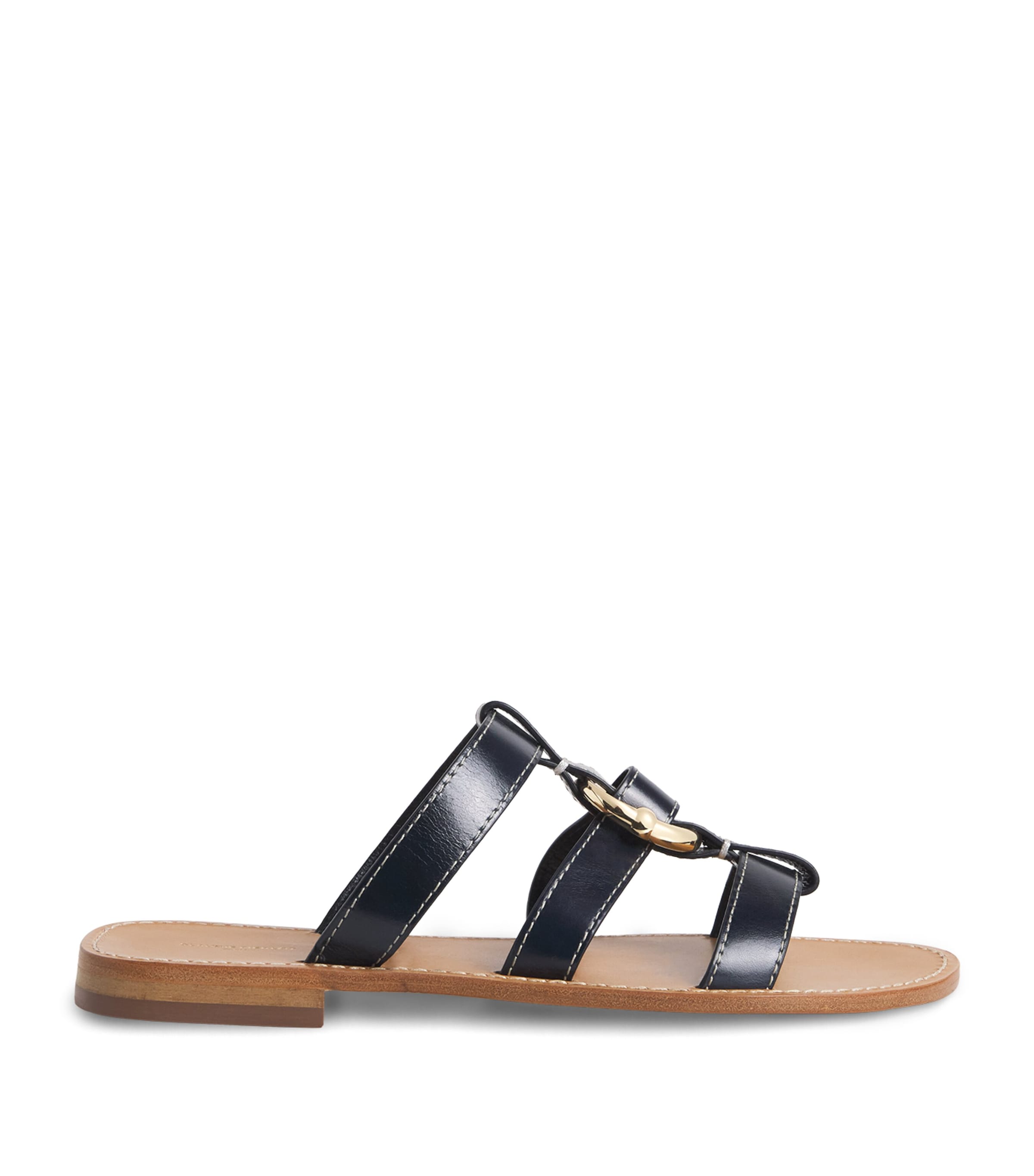 Salvatore Ferragamo Leather Rhodes Sandals | Harrods US