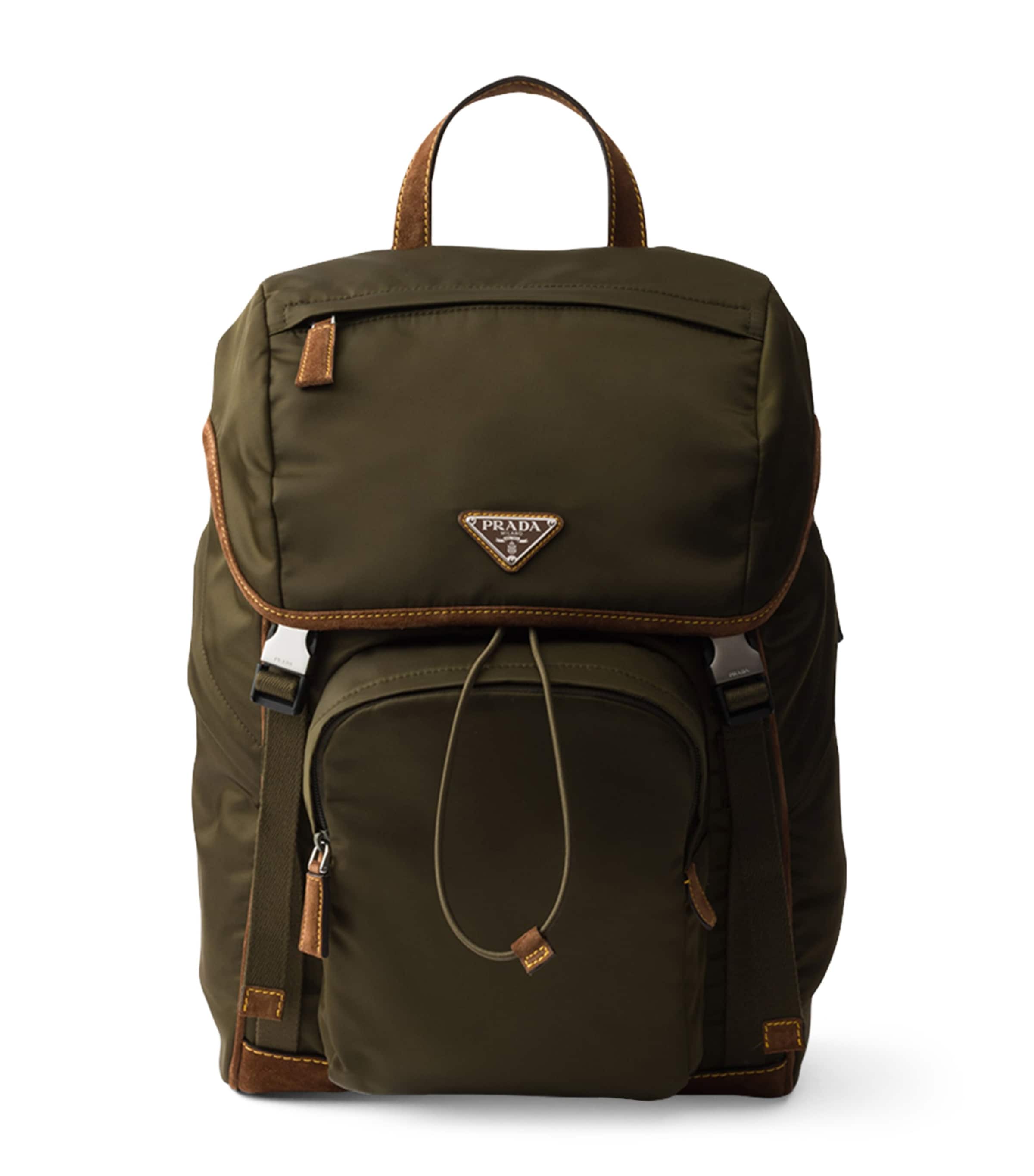 Re-Nylon and Suede Backpack