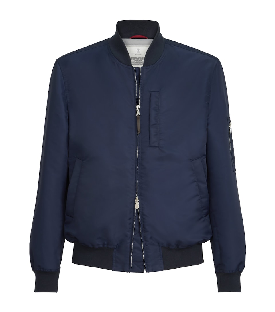 Brunello Cucinelli Mens Waterproof Bomber Jacket