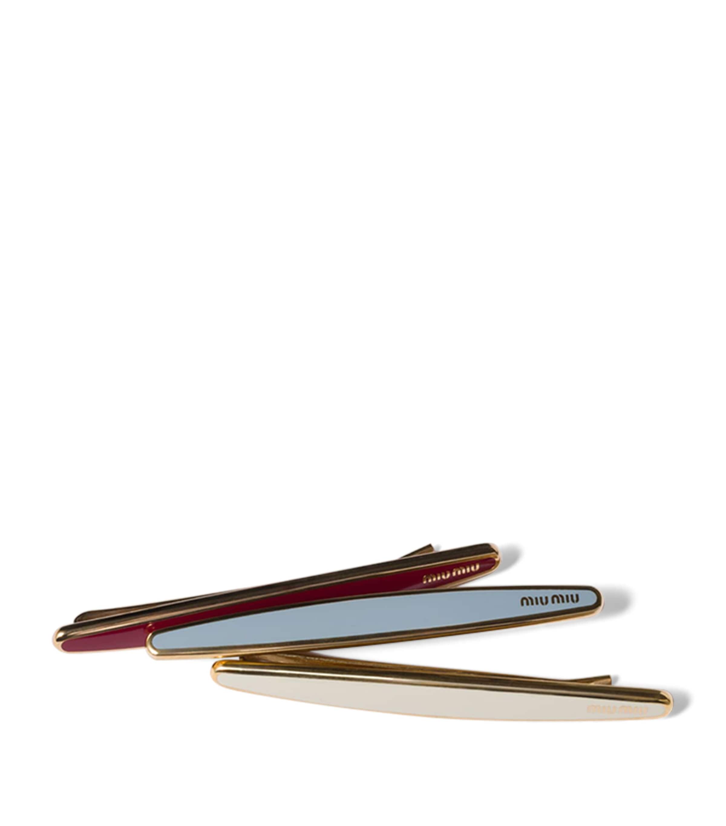 Enamelled Hair Clips (Set of 3)