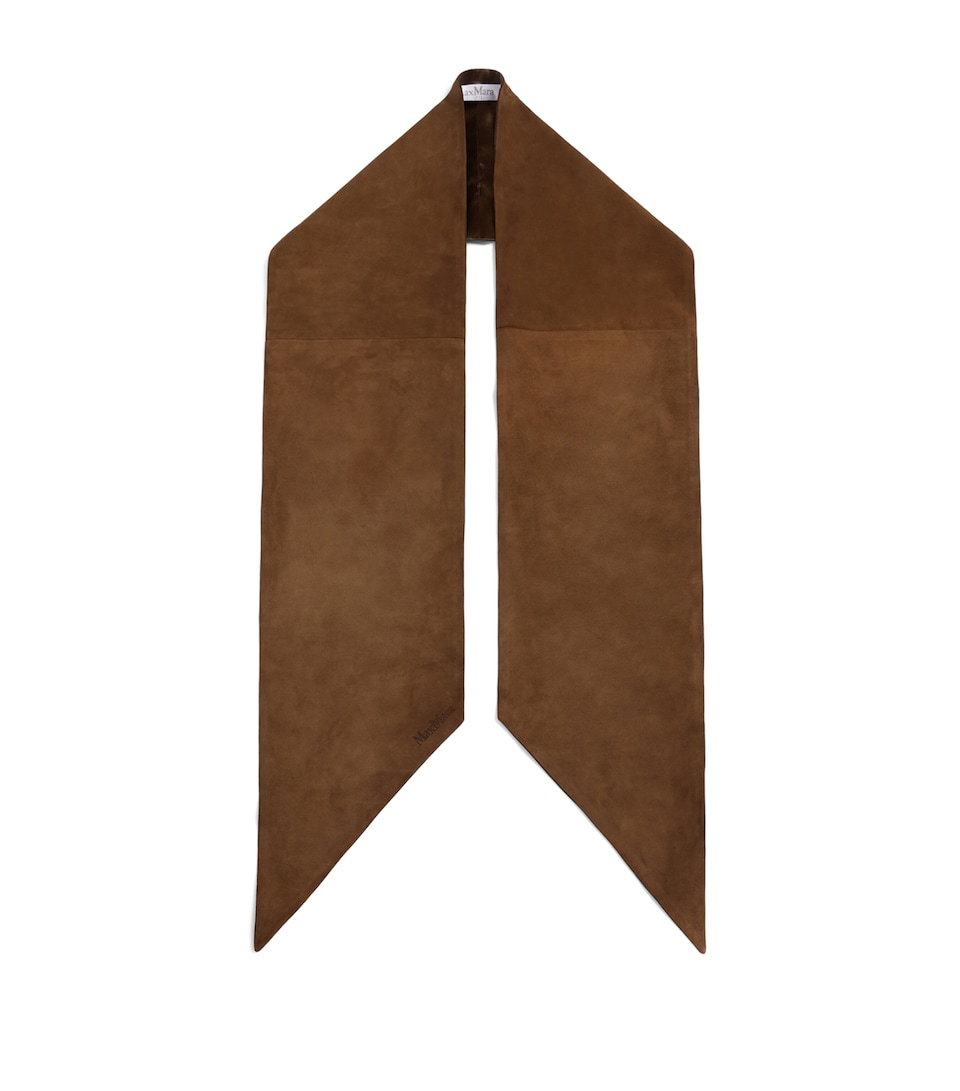 Max Mara Suede Scarf Brown