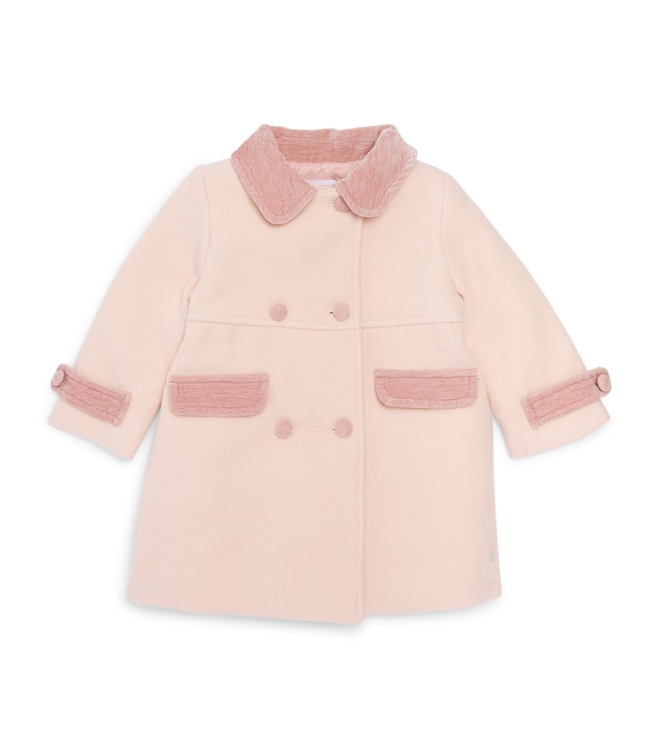 Patachou Double-Breasted Coat (6 Months-4 Years) Pale Pink