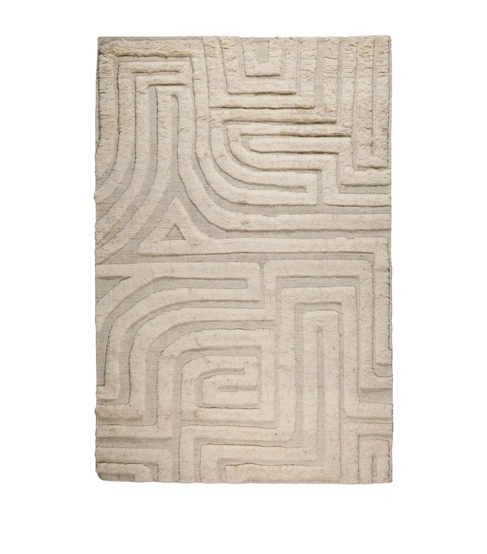 Wool Folk Ivory Rug (3.05m x 2.44m)