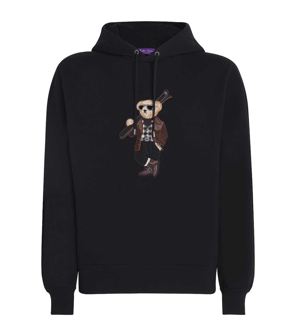 Cotton-Cashmere Polo Bear Hoodie