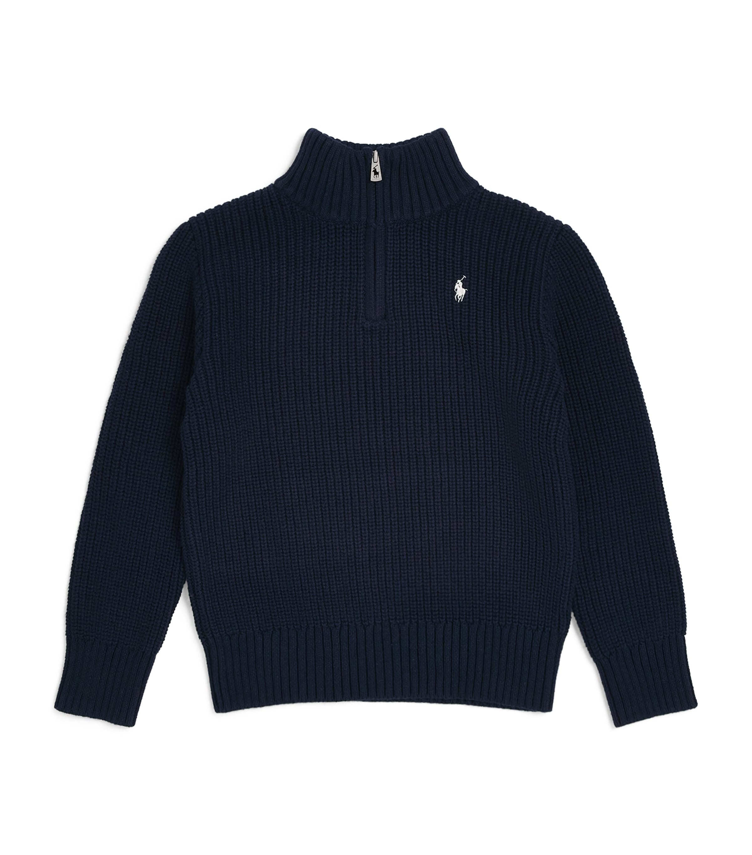 Ralph Lauren Kids Cotton Rib-Knit Quarter-Zip Sweater (2-7 Years) Refined Navy