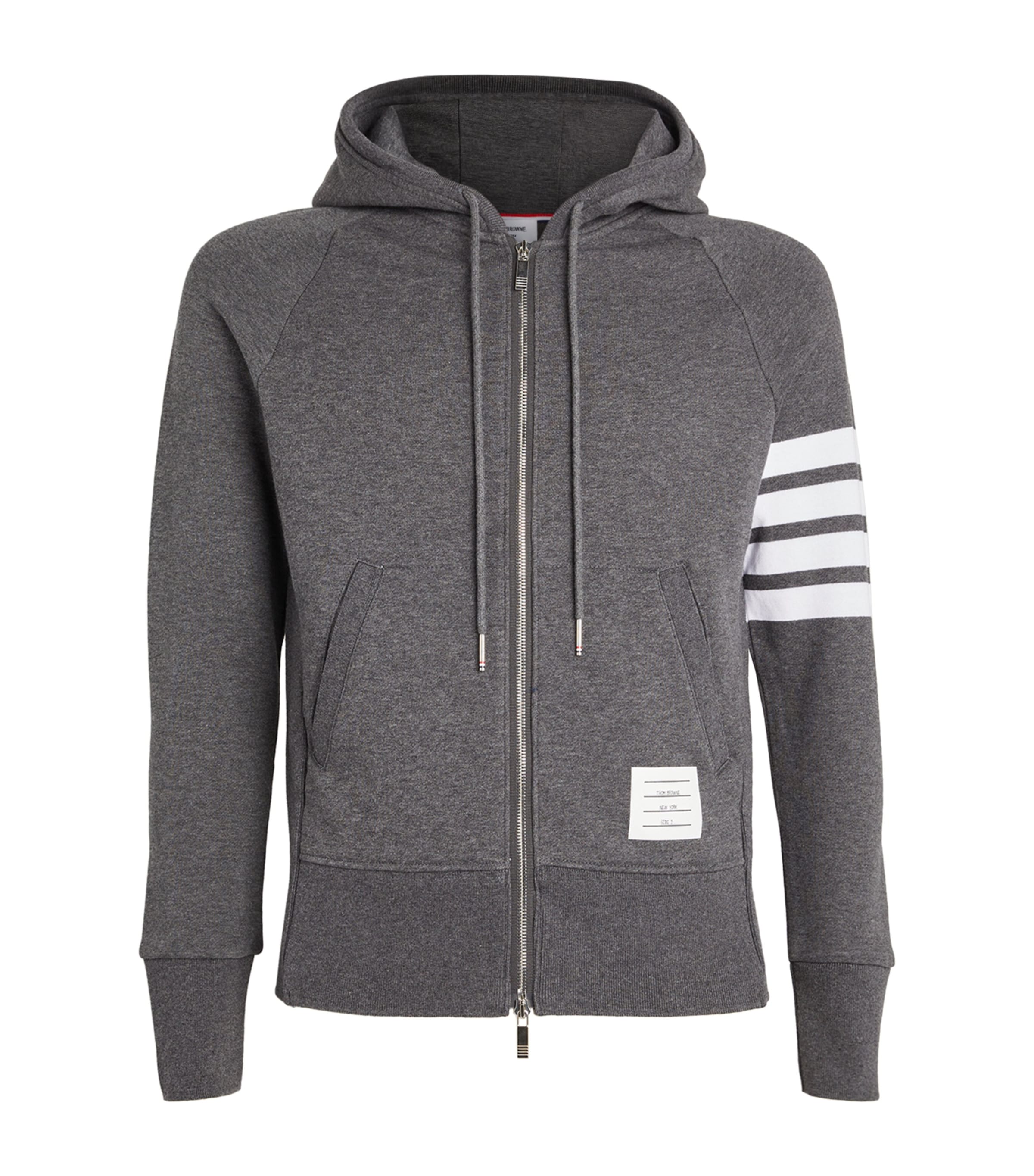 Four-Stripe Zip-Up Hoodie