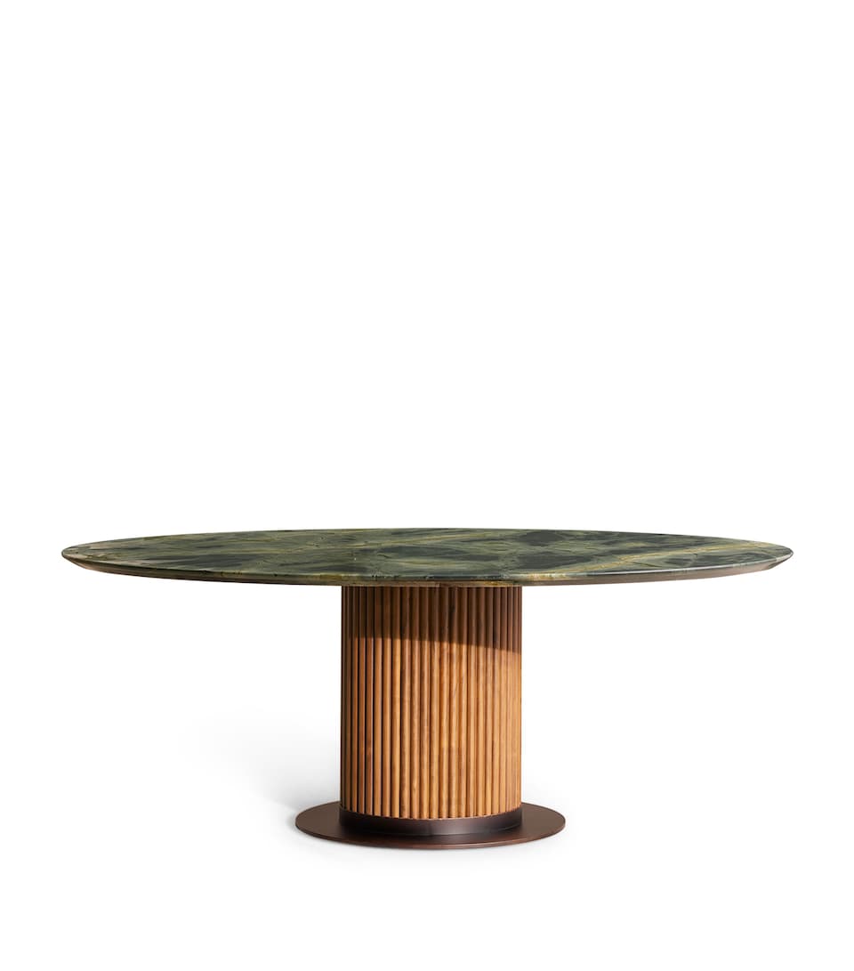 Soho Home Murcell Oval Dining Table Green