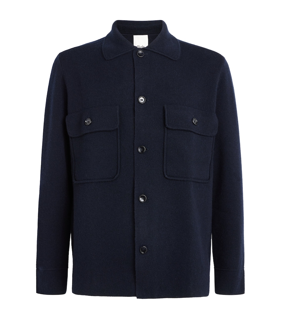 Allude Mens Virgin Wool-Cashmere Overshirt