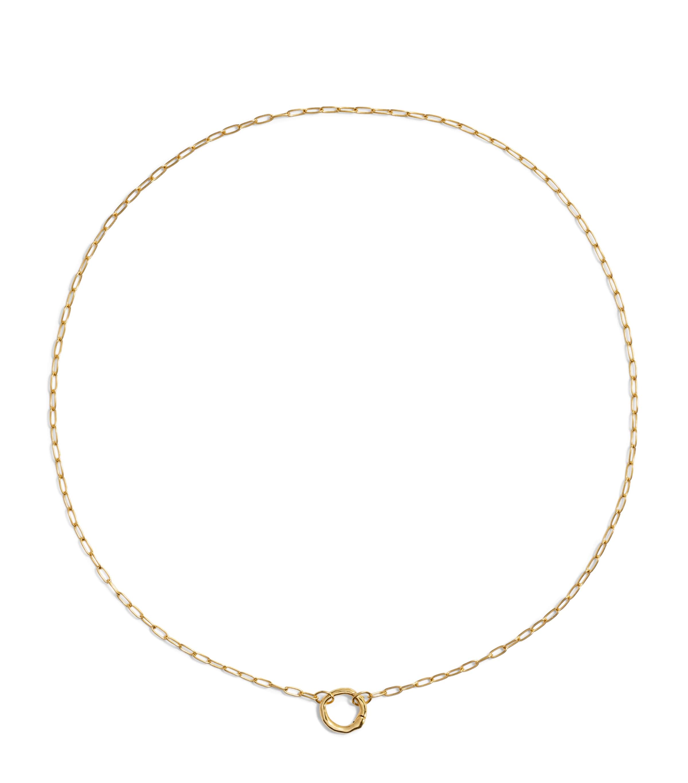 Monica Vinader Gold Vermeil Oval-Link Chain Charm Necklace Gold