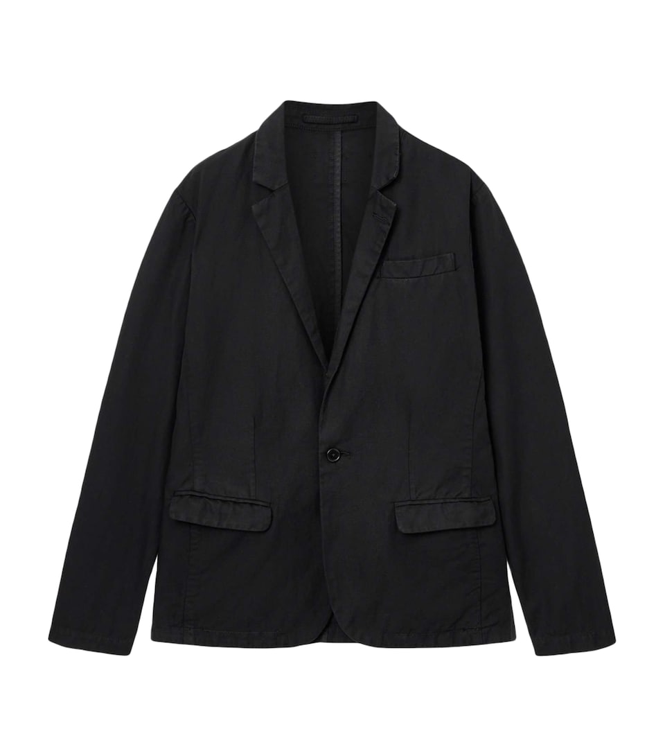 AllSaints Mens Organic Cotton Hanbury Blazer Black