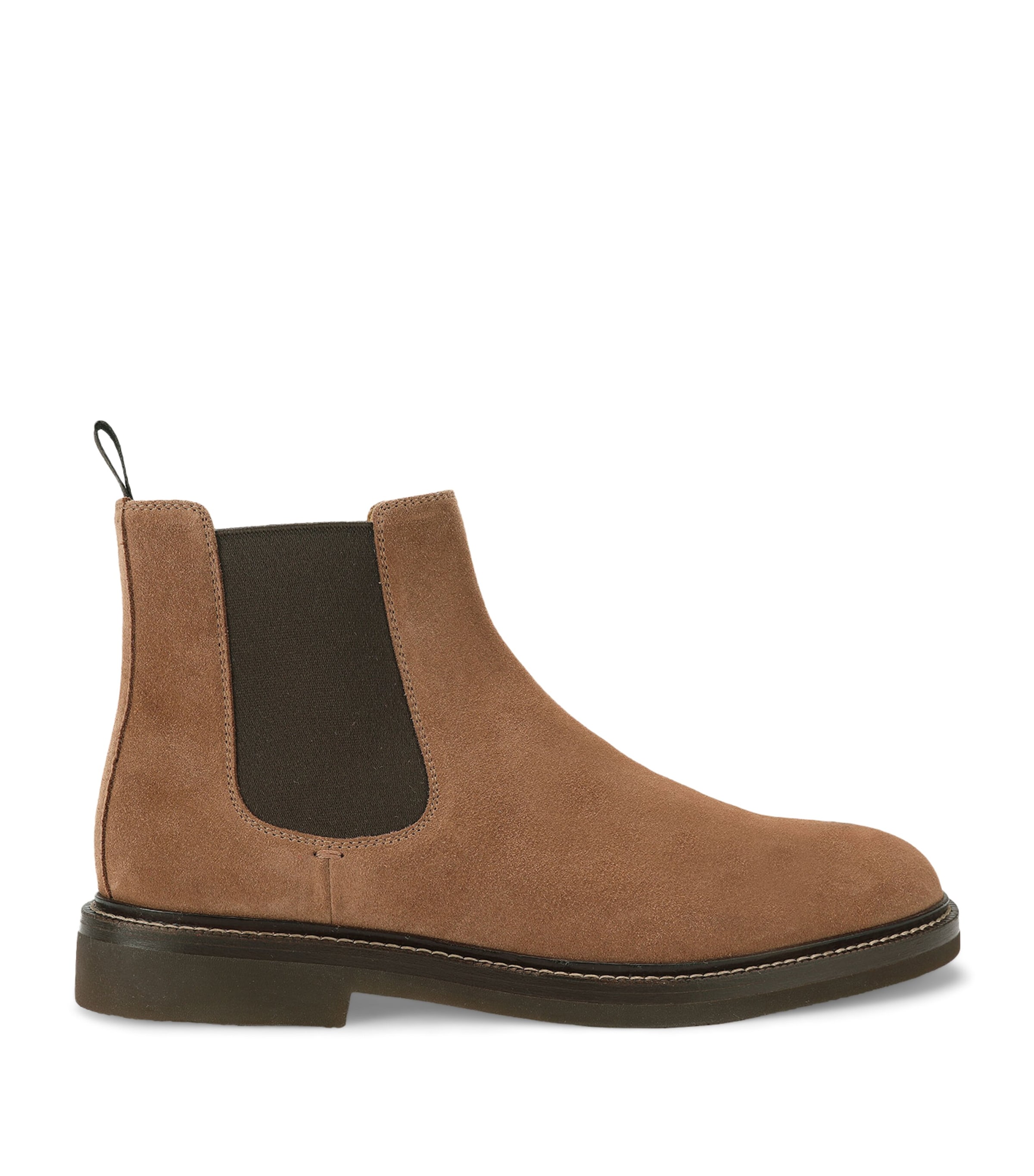 Brunello Cucinelli Suede Chelsea Boots Tan