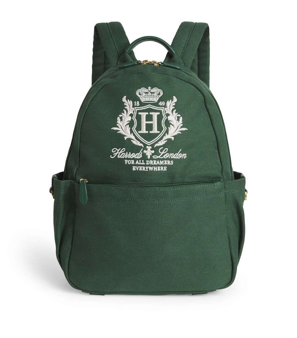 Cotton Embroidered Emblem Backpack