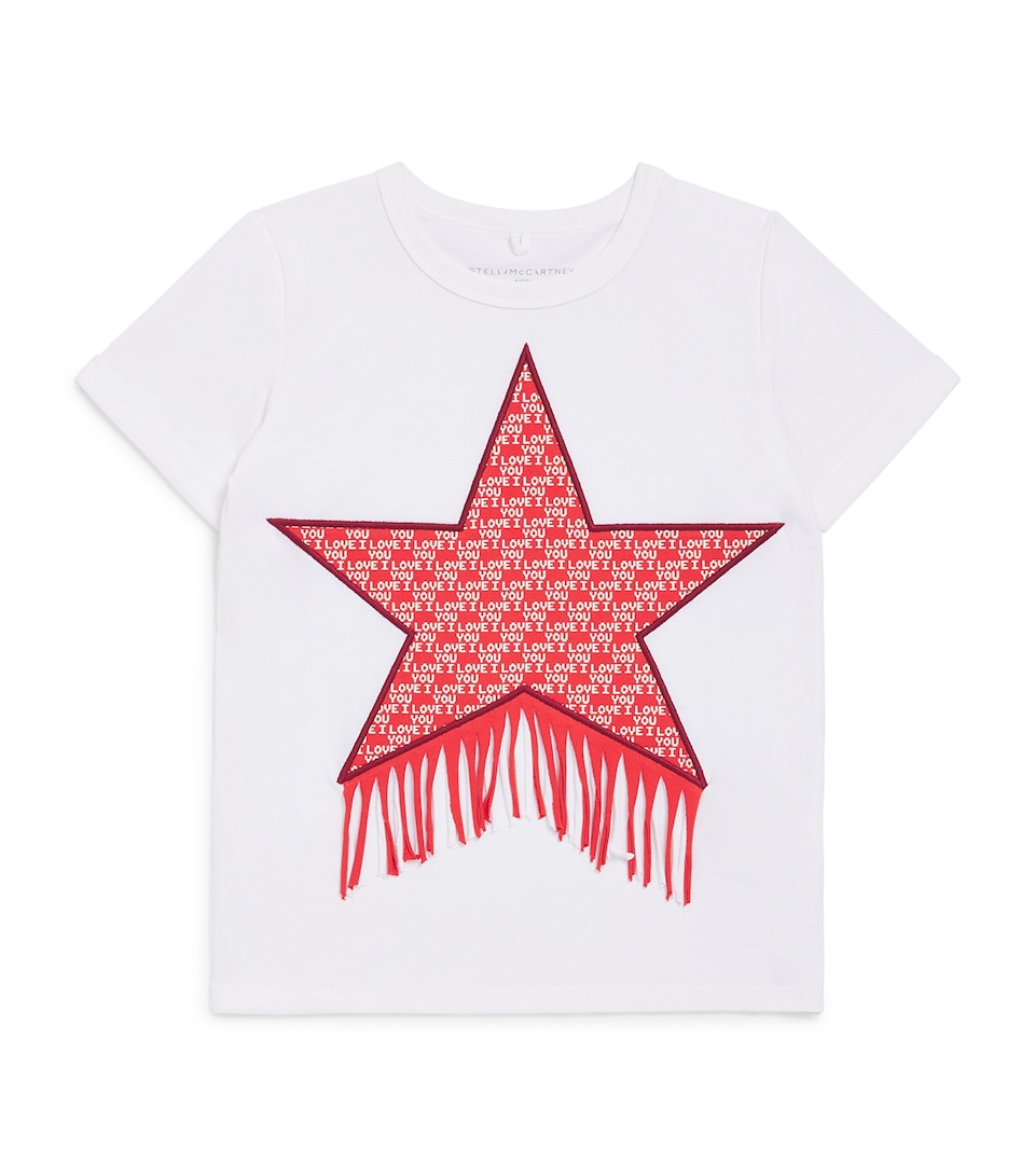 Stella McCartney Kids Cotton Star T-Shirt (3-14 Years) White