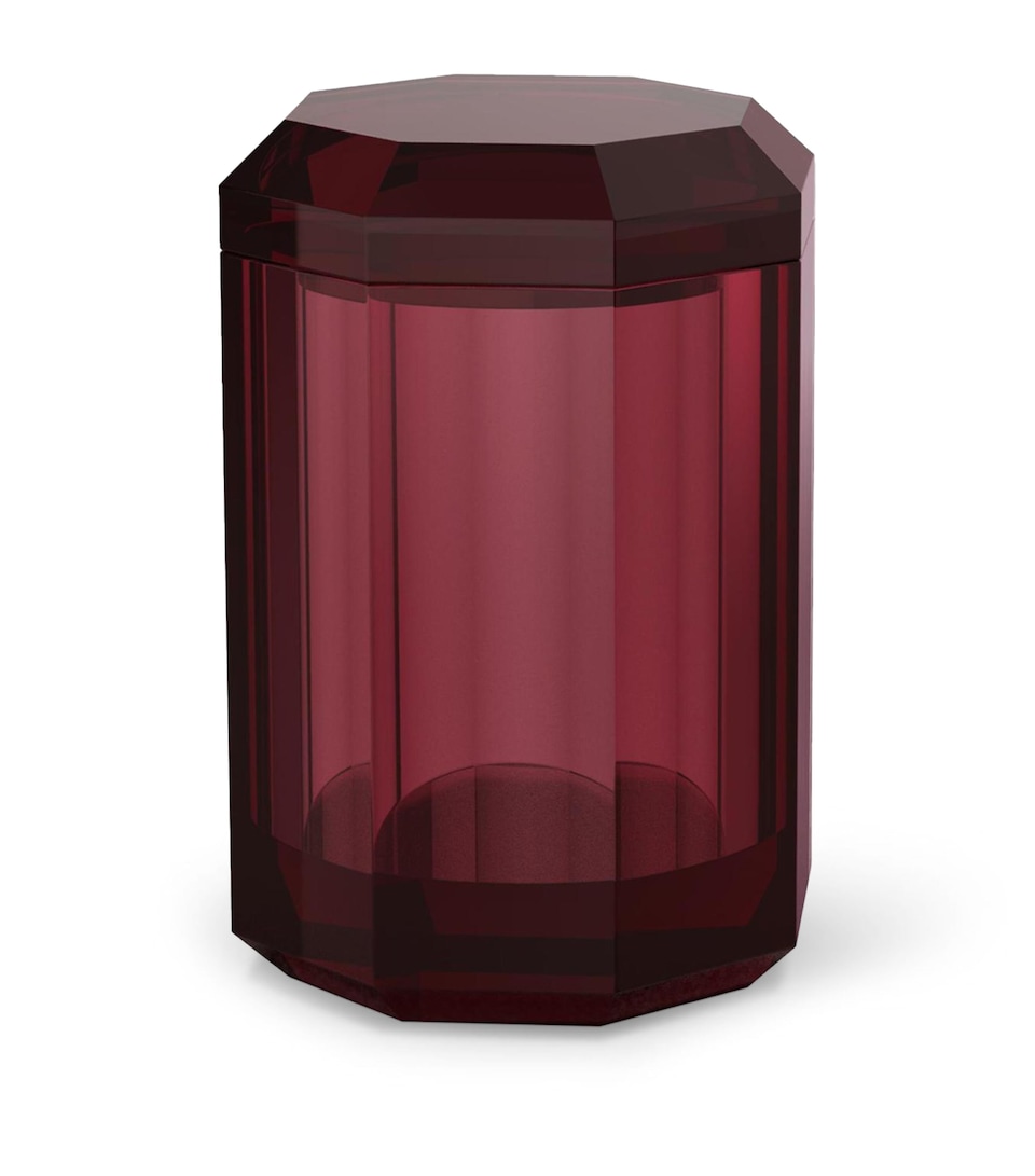 Decor Walther Kristall Storage Jar Burgundy Matt Gld