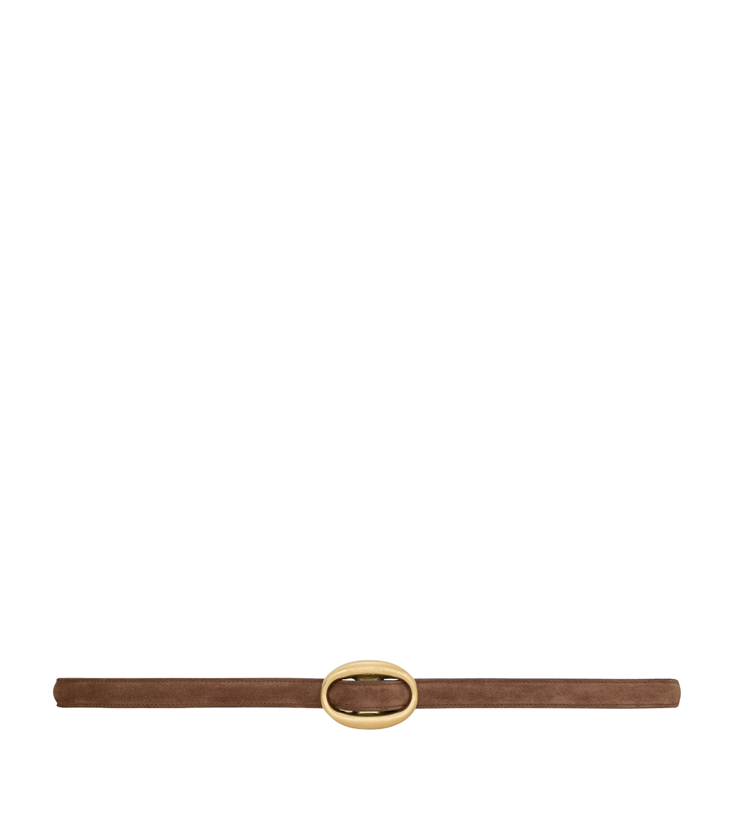 Leather Oval Buckle Belt