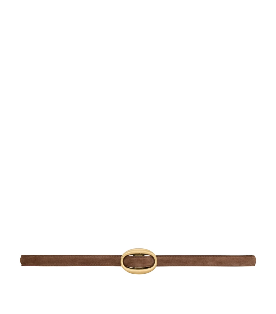 Leather Oval Buckle Belt