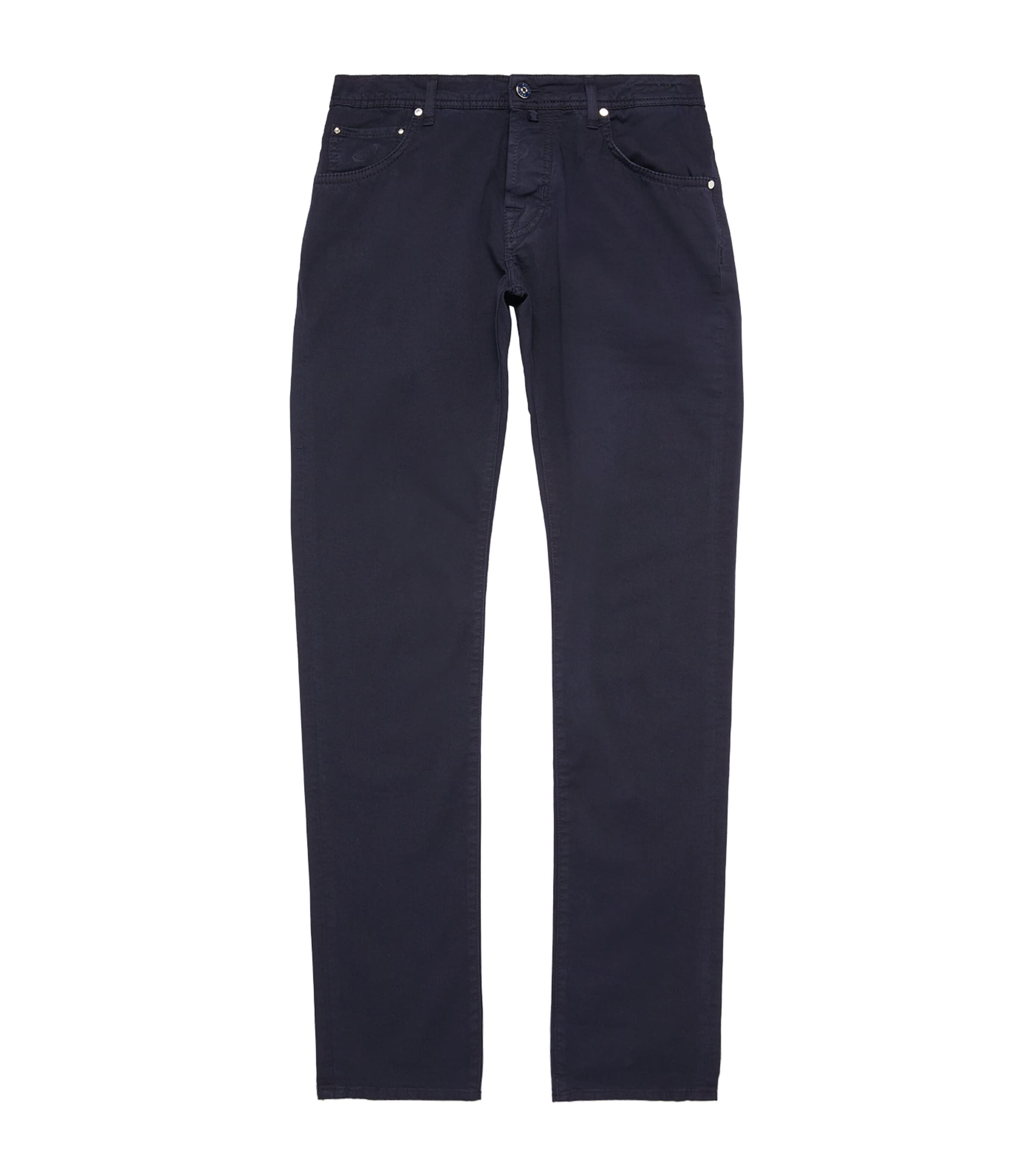 Cotton-Rich Slim Trousers