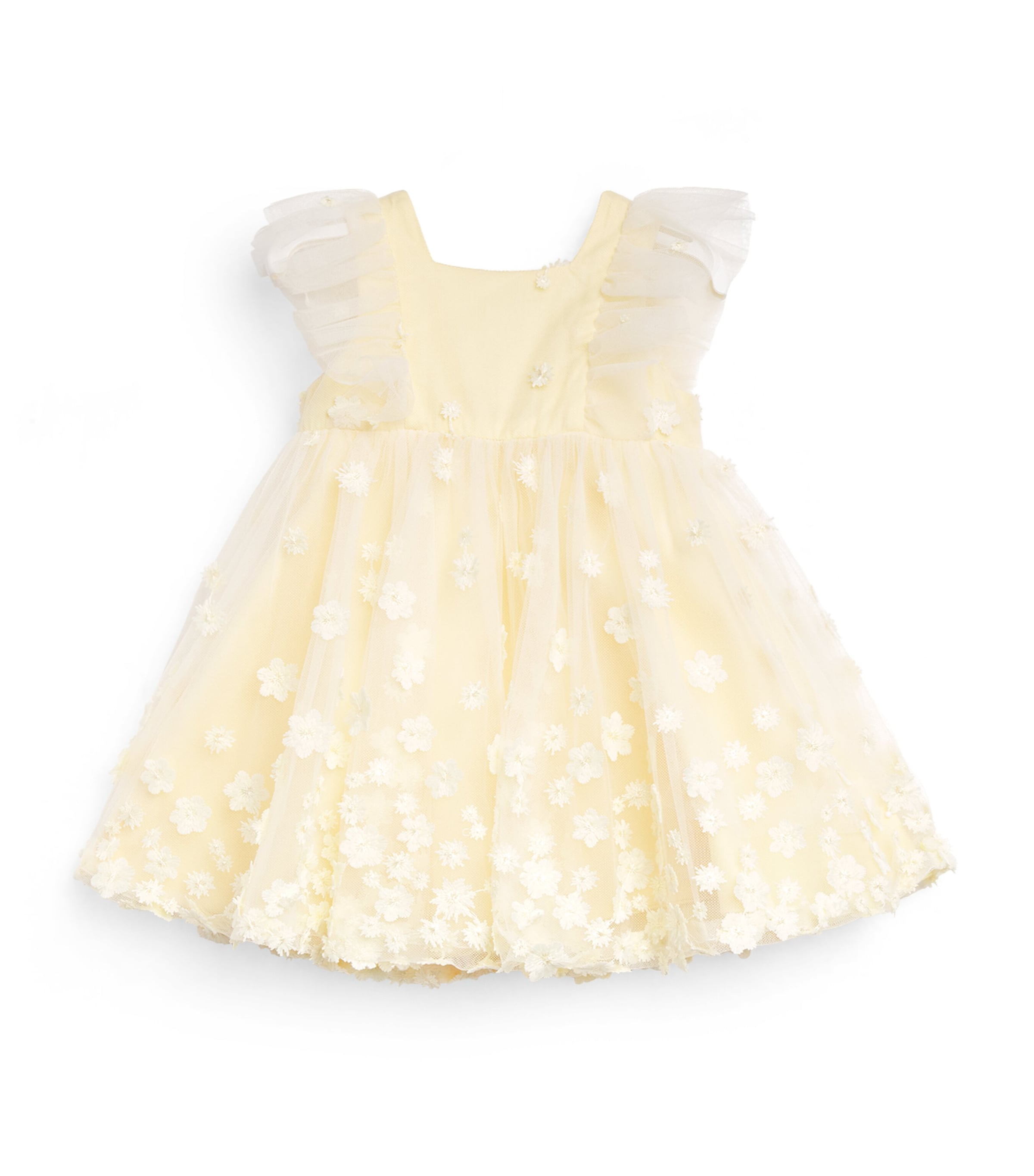 Tartine et Chocolat Tulle Embroidered Dress (3 Months-4 Years) Pale
