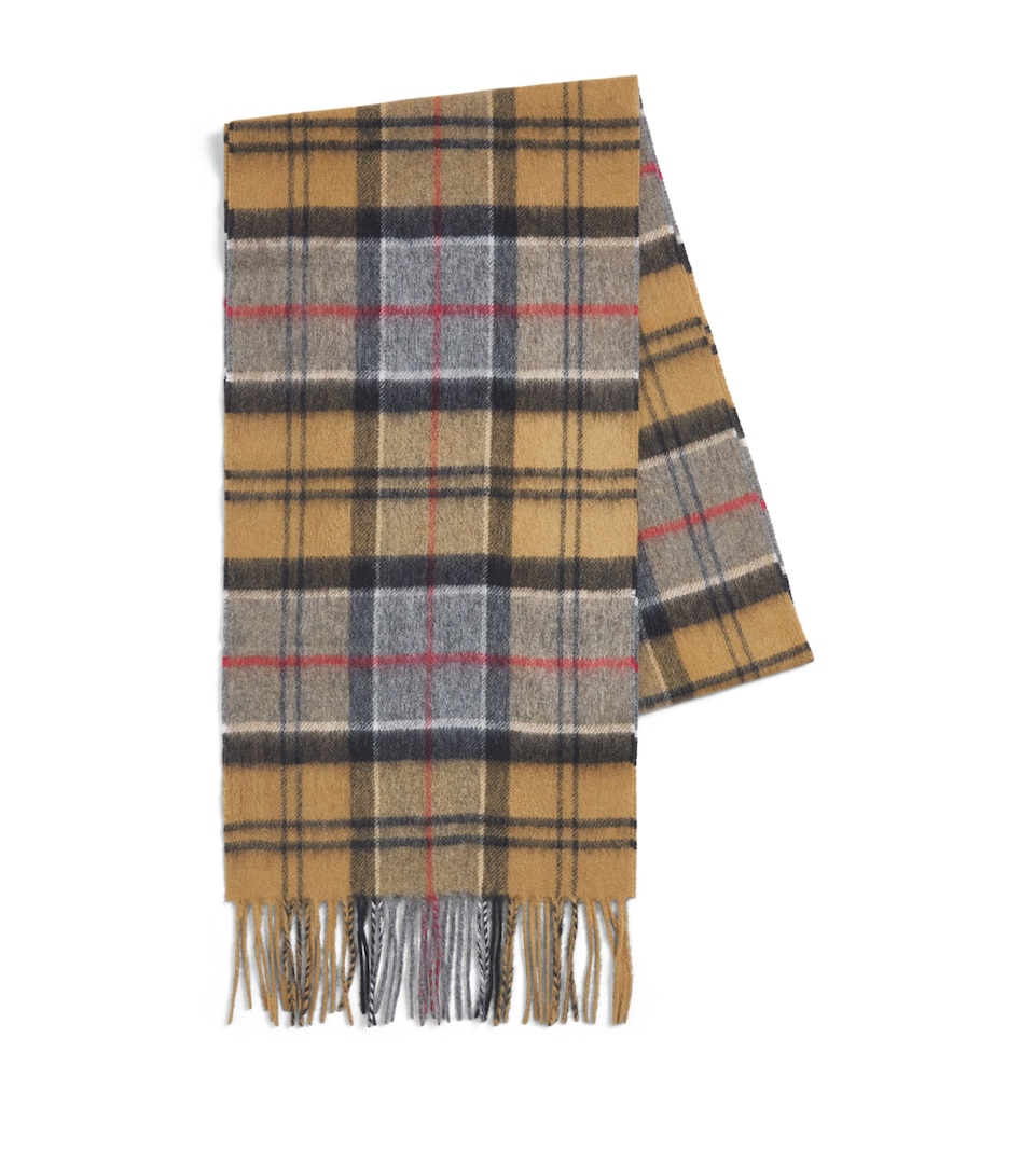 Barbour Wool-Cashmere Tartan Scarf Dk Dress Tartan