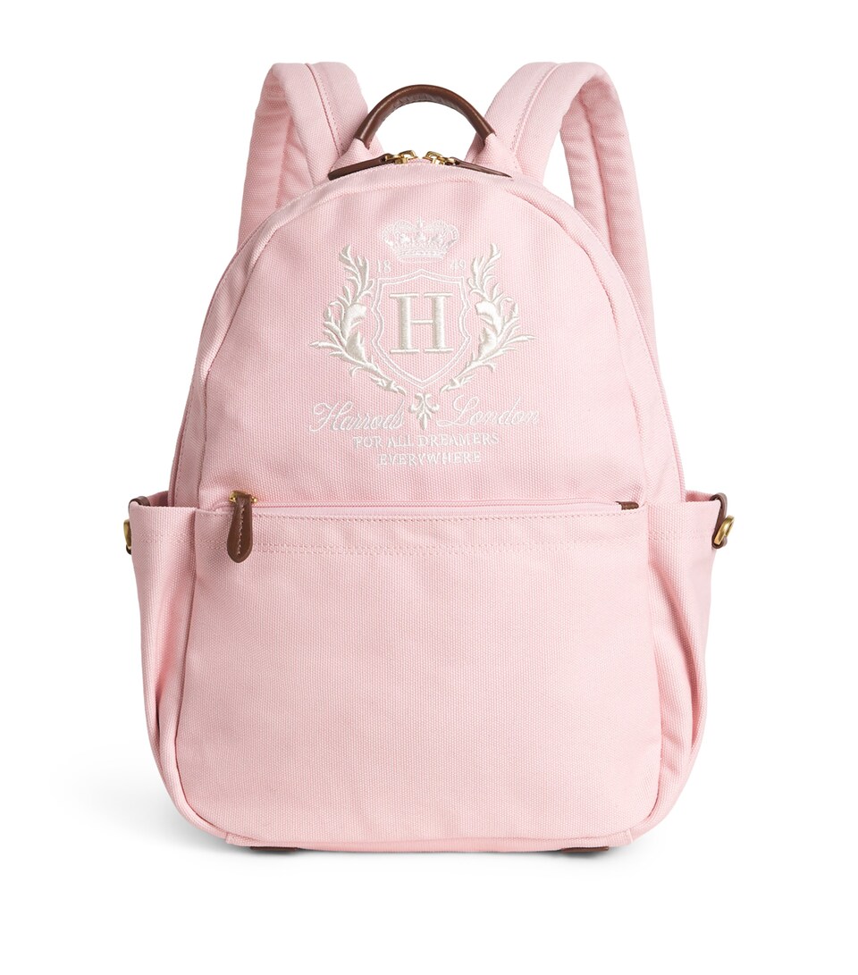 Cotton Embroidered Emblem Backpack