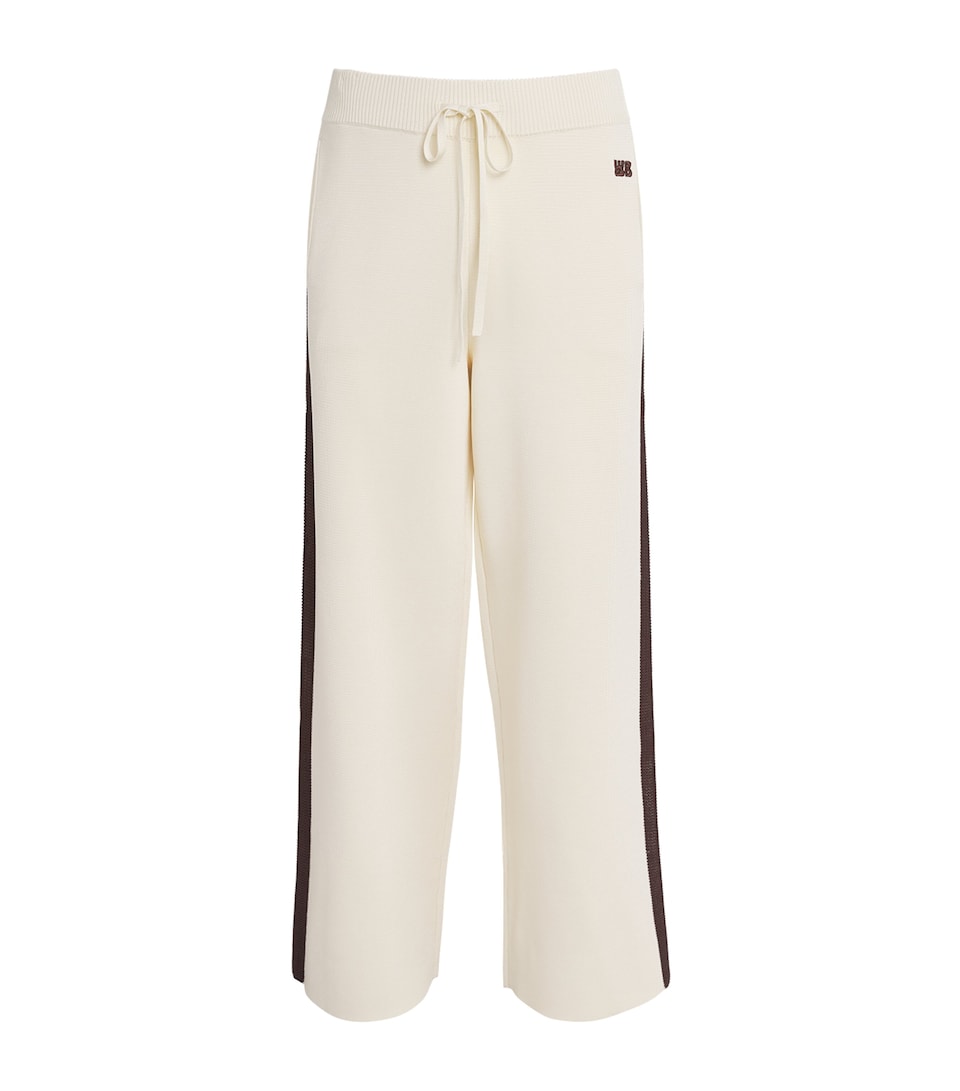 Wales Bonner Mens Knitted Tide Sweatpants Ivory