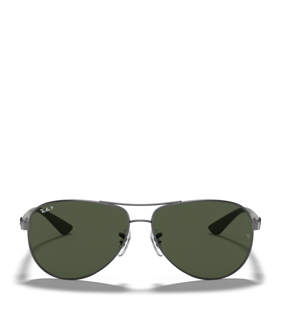 Ray-Ban Carbon Fibre Pilot Sunglasses Silver