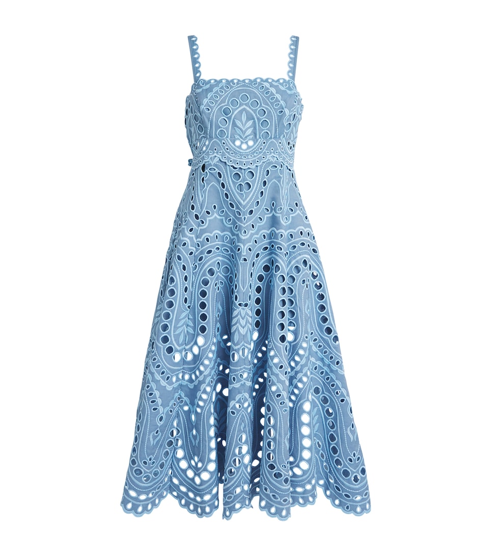 Cotton-Blend Glimmer Midi Dress