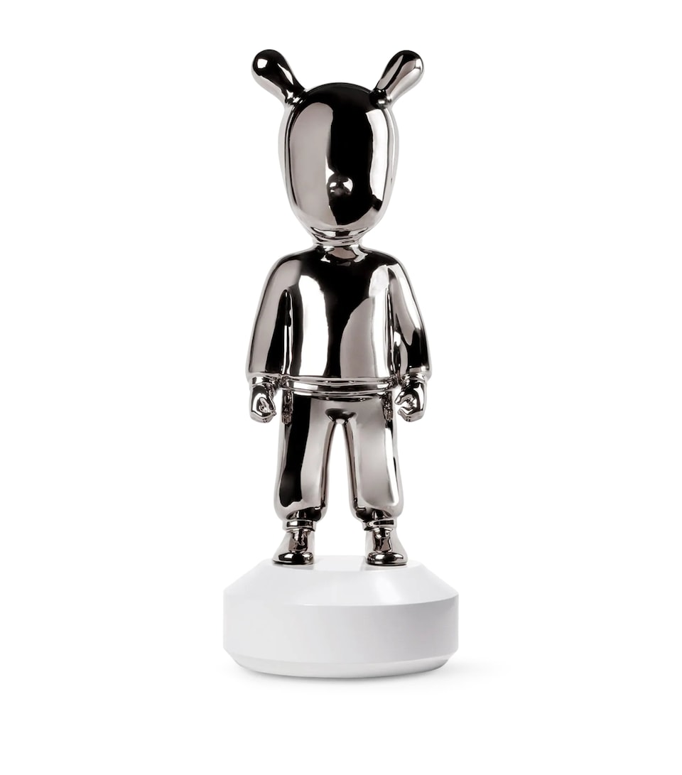 Lladró Big The Silver Guest Figurine White & Silver