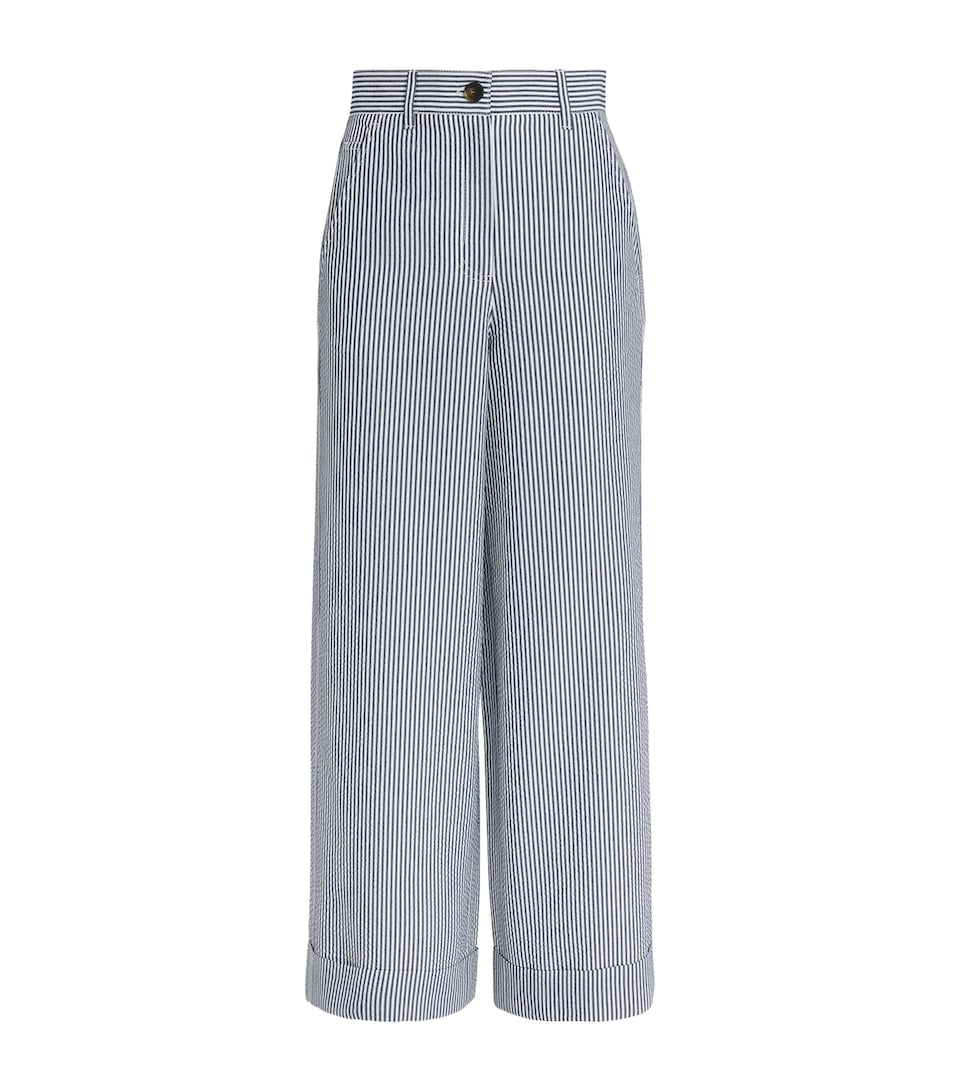 Stripe Wide-Leg Trousers