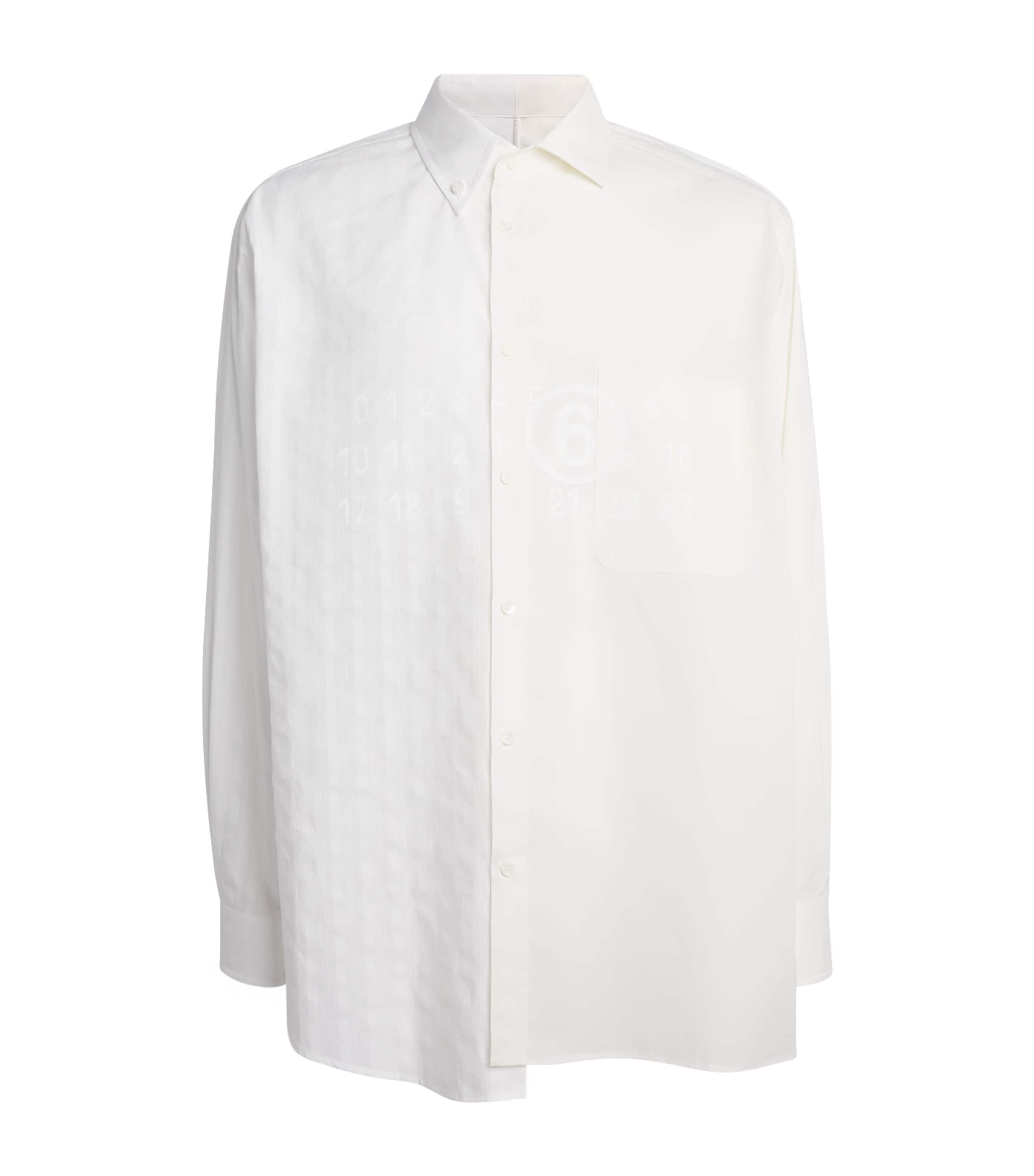 Cotton Asymmetric Stripe Shirt