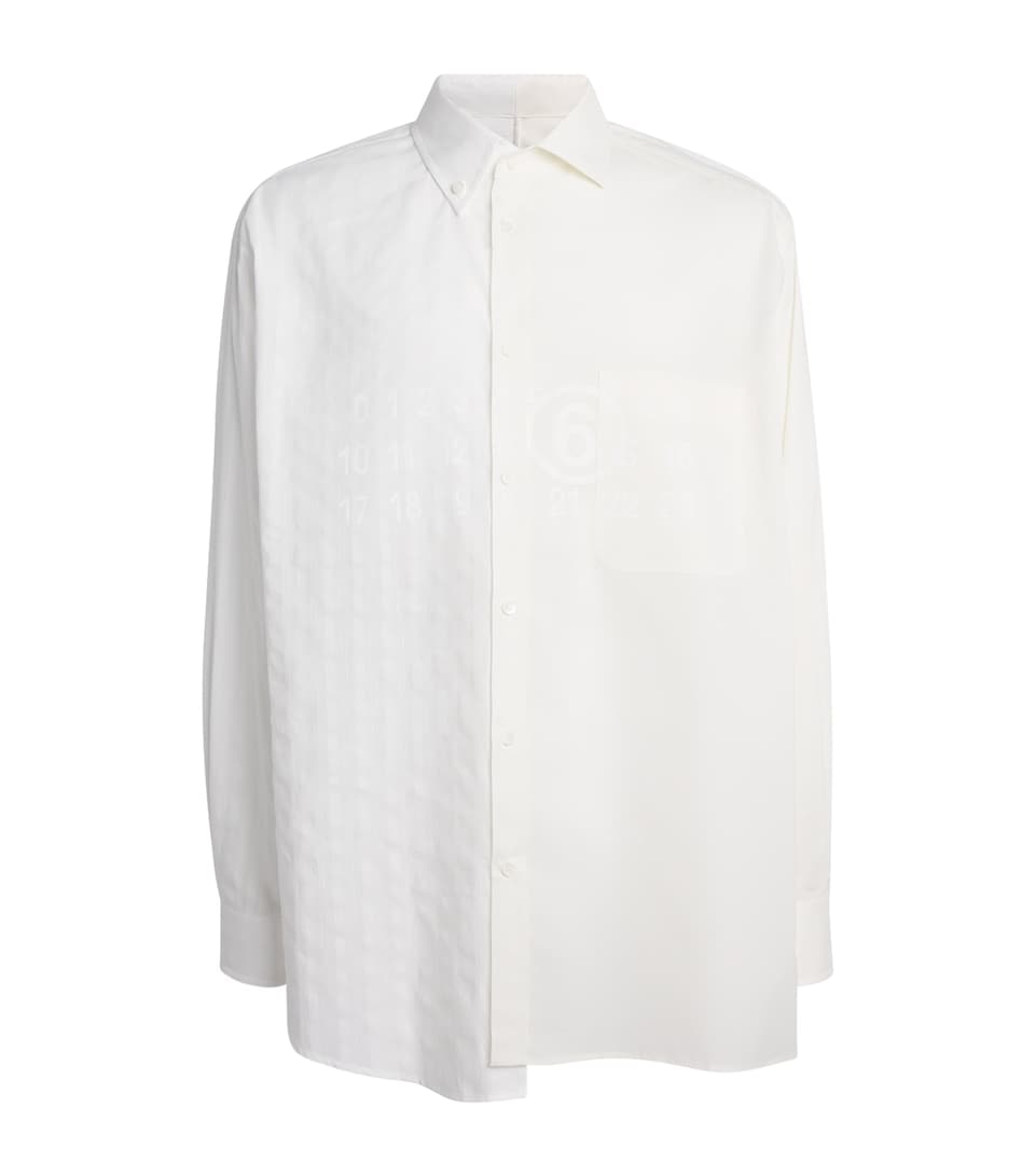 Cotton Asymmetric Stripe Shirt