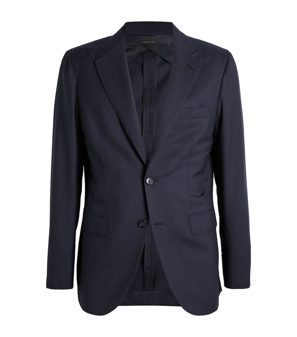 Brioni Mens Wool-Silk Plume Blazer