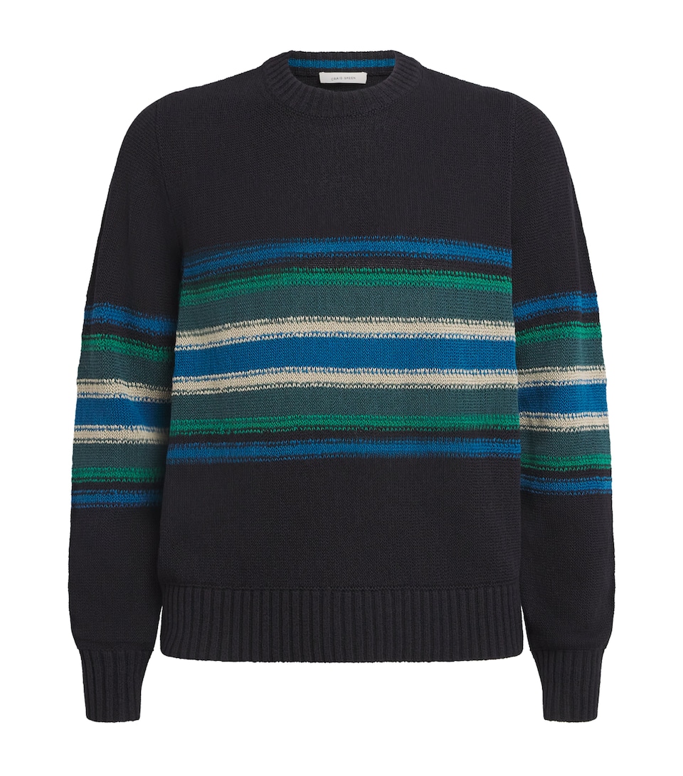 Tape-Knit Stripe Sweater